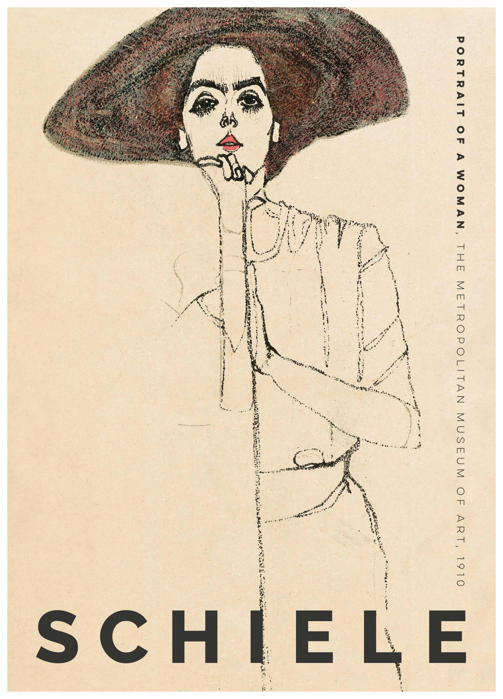 Egon Schiele - Portret van een Vrouw Poster (50x70 cm) - Poster Store