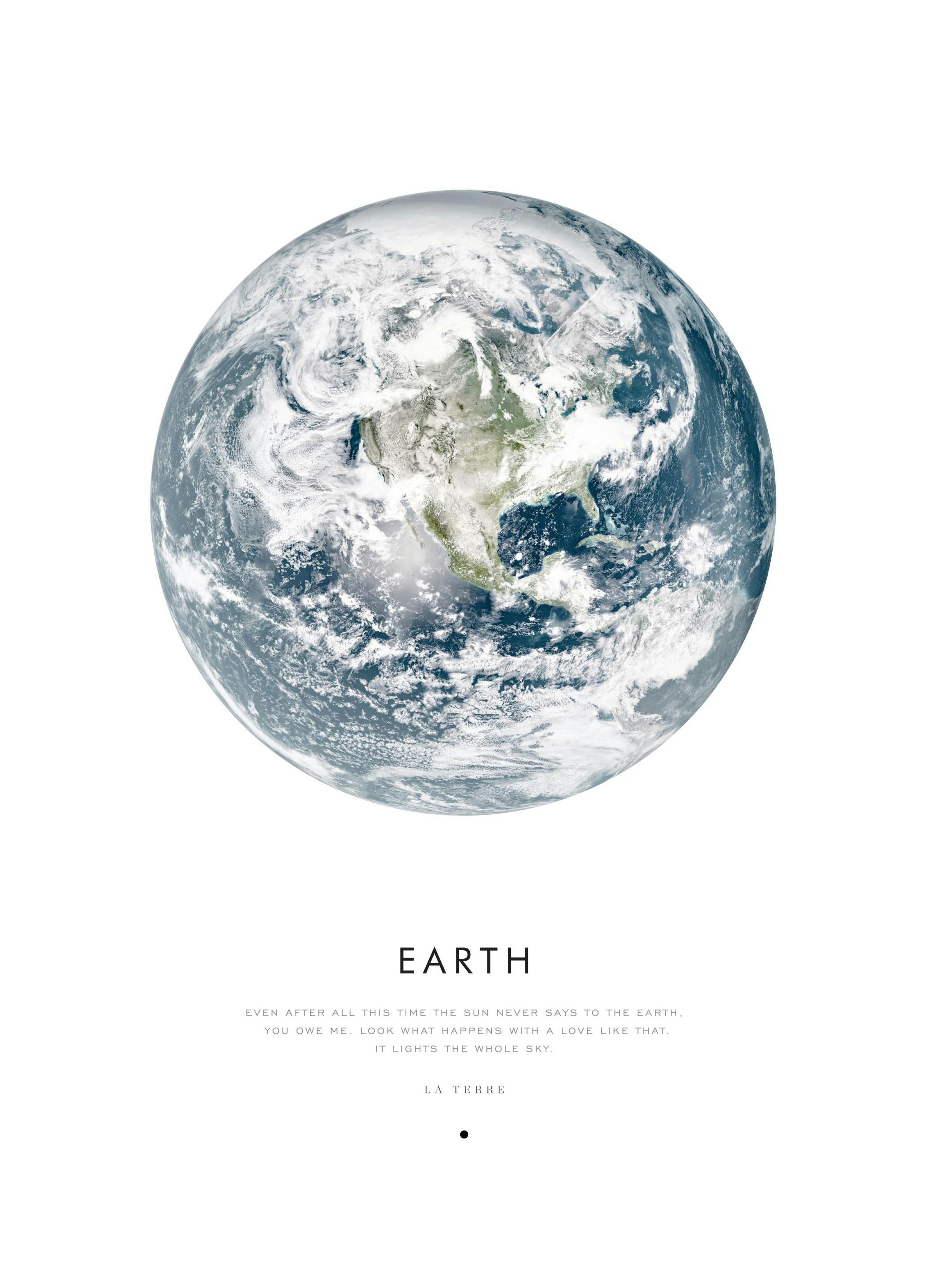Plakat Earth (21x30 cm) - Poster Store