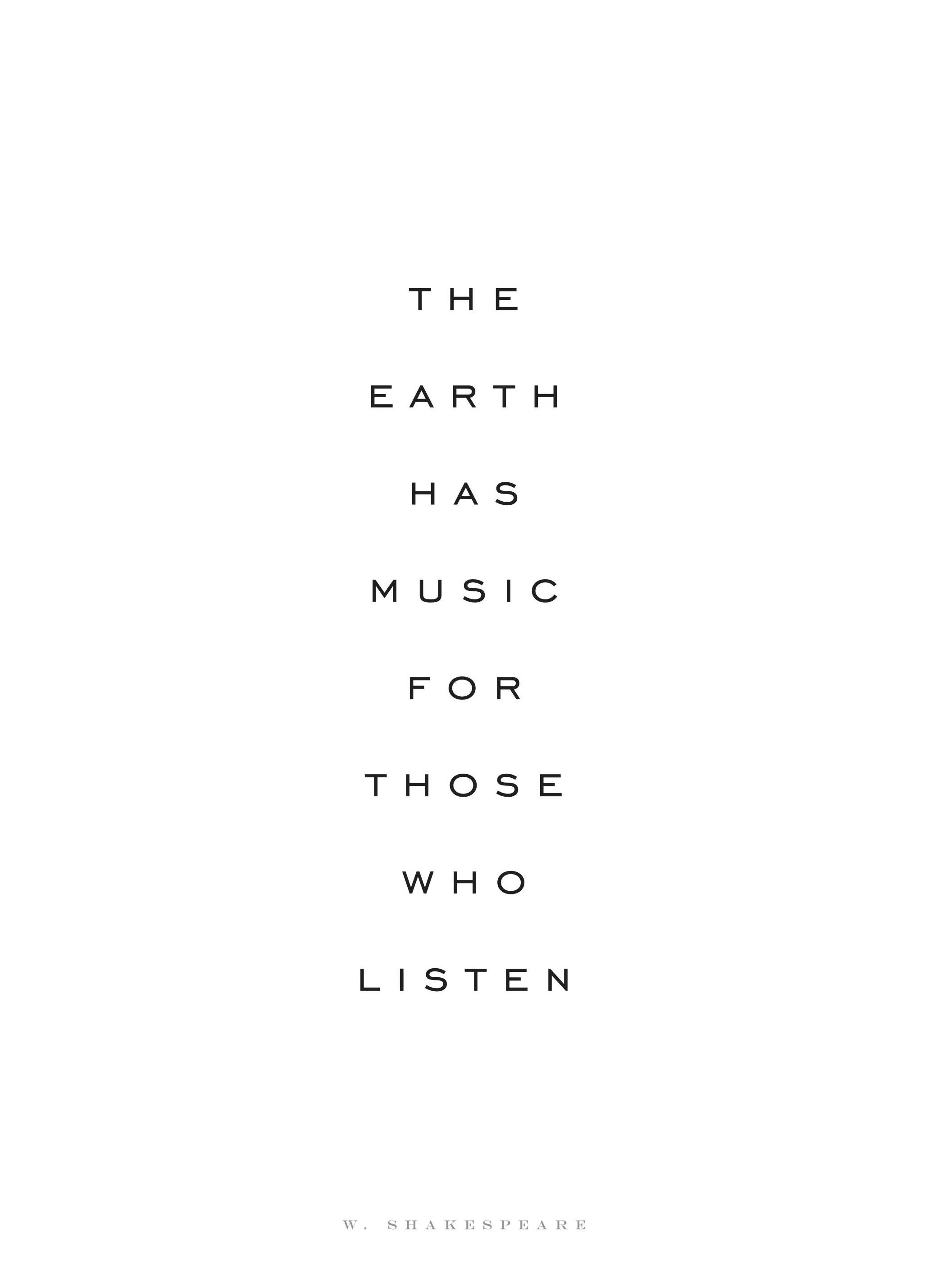 Prints The Earth Has Music Poster (30x40 cm) - Poster Store