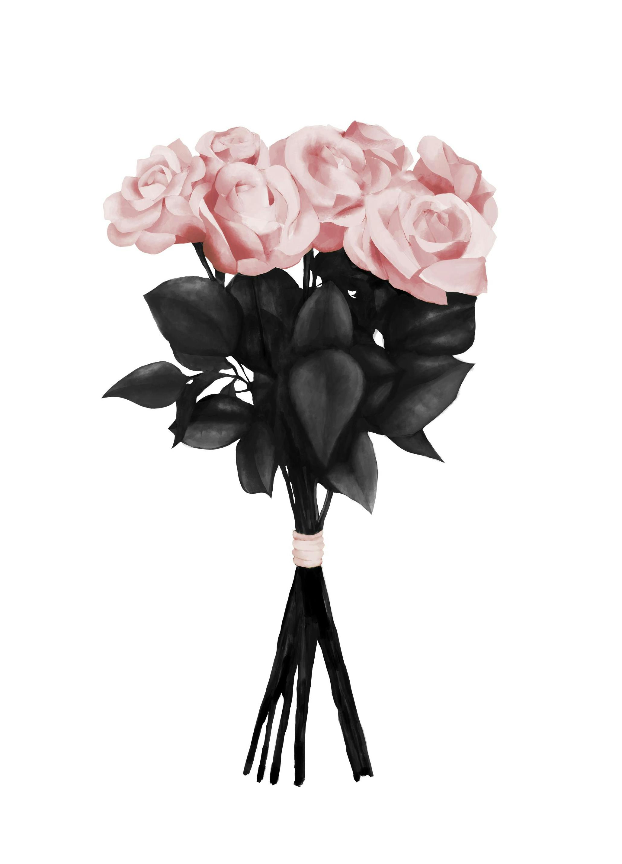 Peytil Pink Bouquet Poster (30x40 cm) - Poster Store