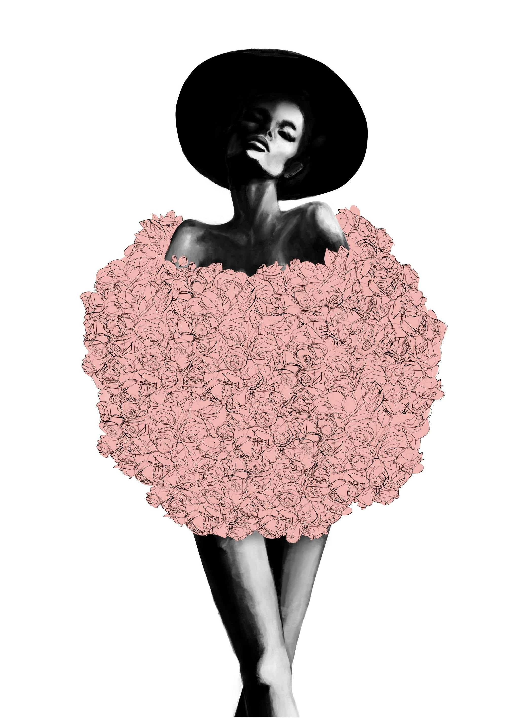 Peytil Rose Fur Poster (30x40 cm) - Poster Store