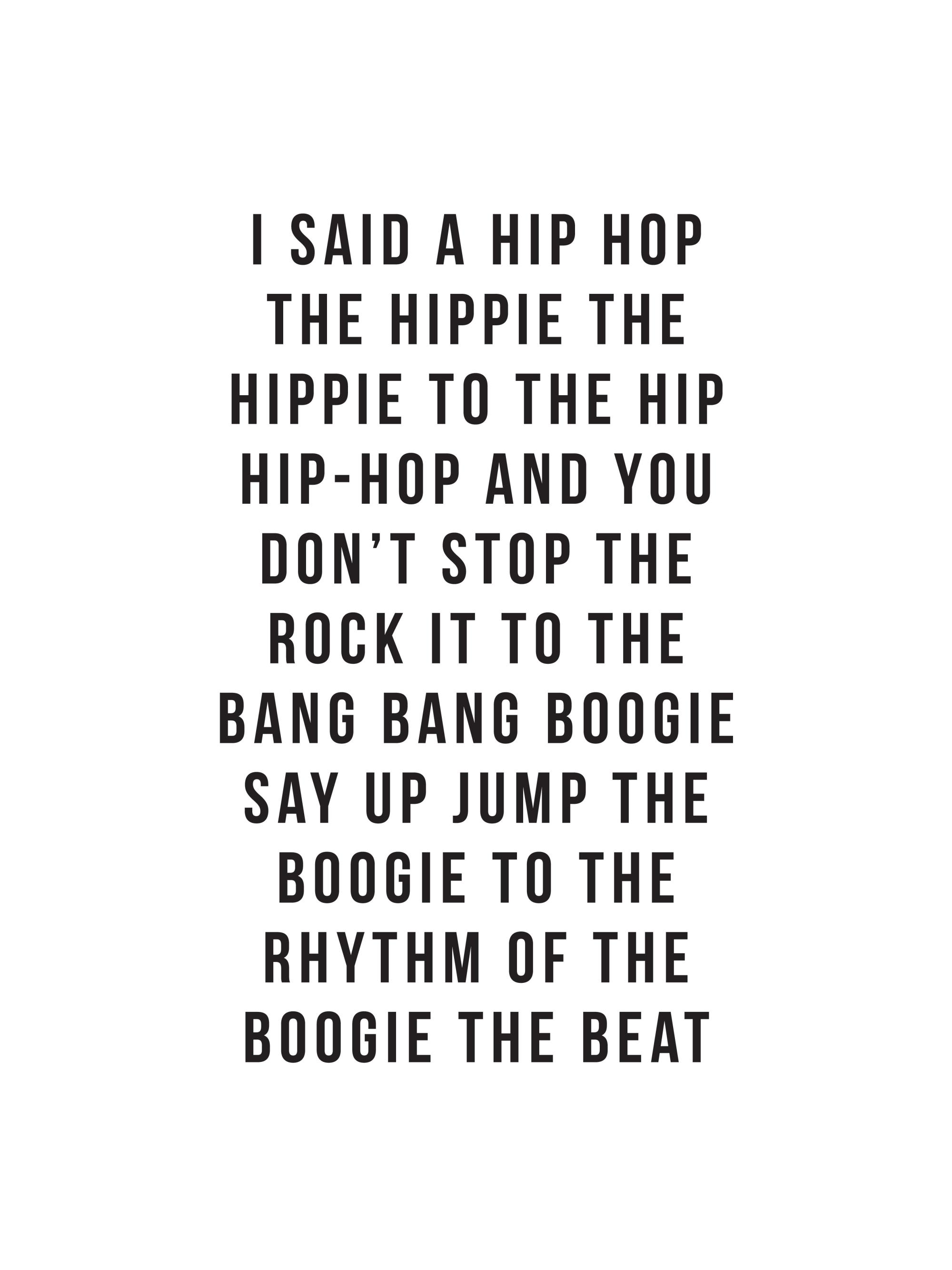 I said a hip hop lyrics poster | Poster Store CA