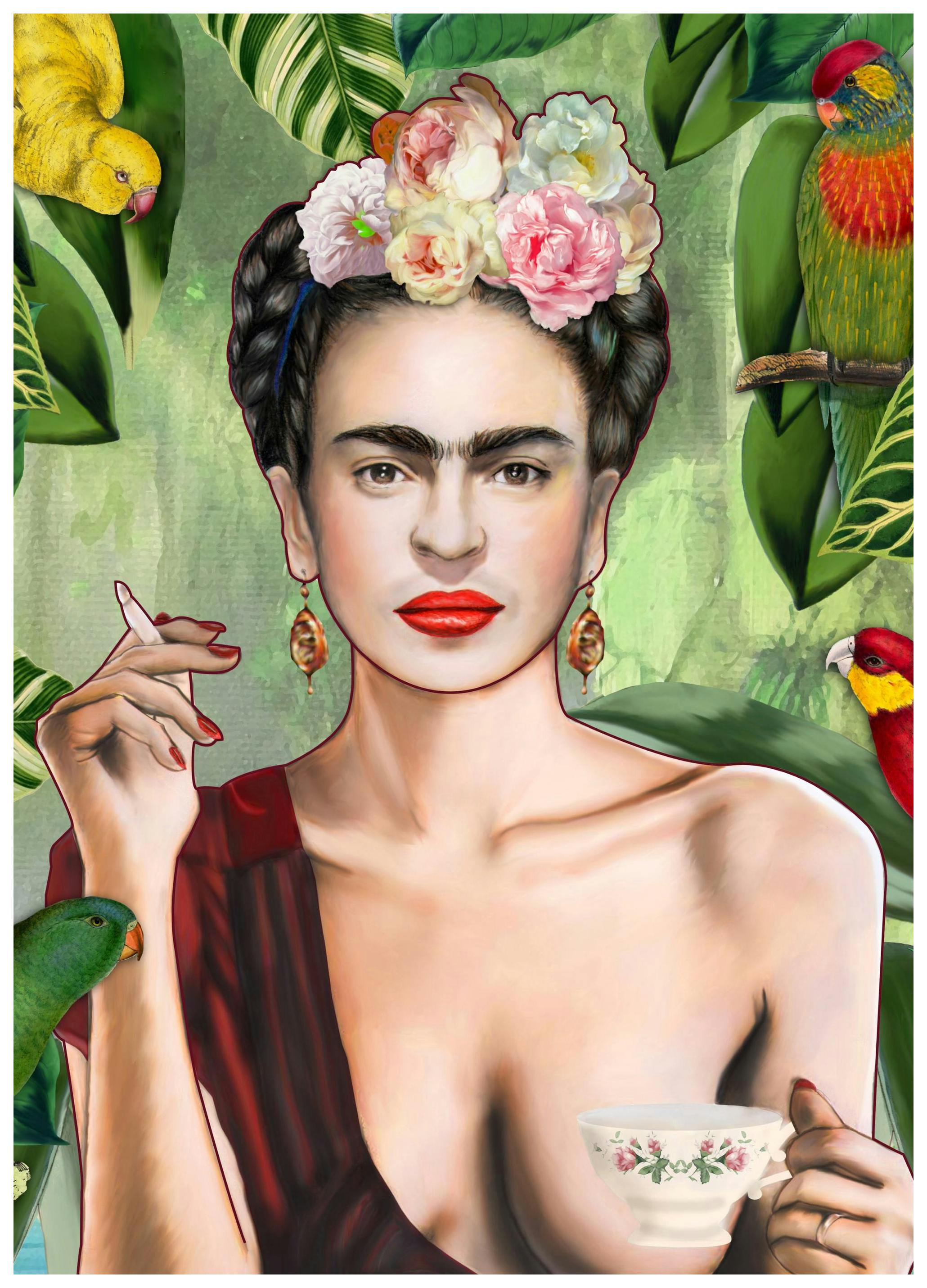 Frida Con Amigos Poster (21x30 cm) - Poster Store