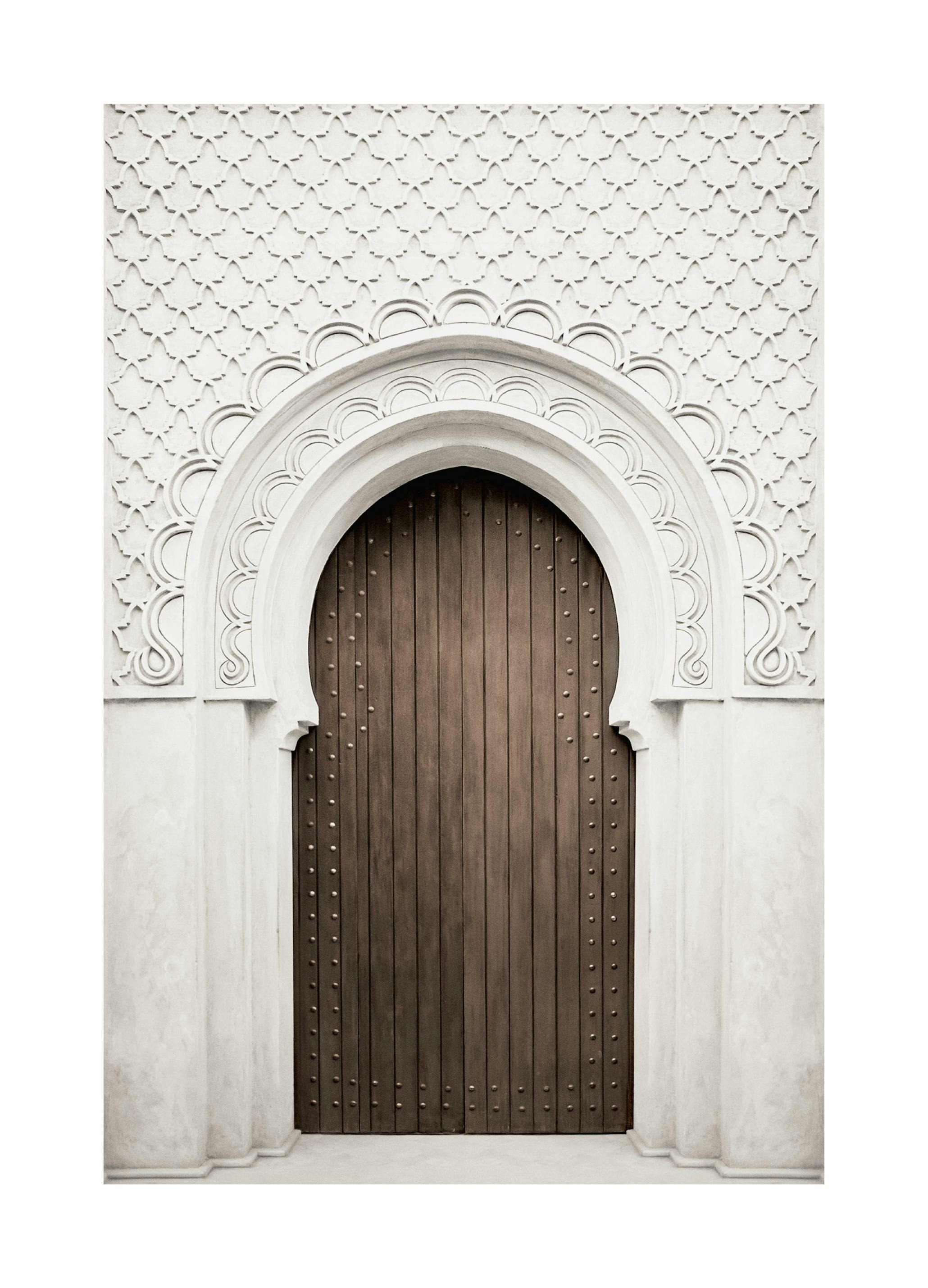 Brun Dør Plakat (21x30 cm) - Poster Store