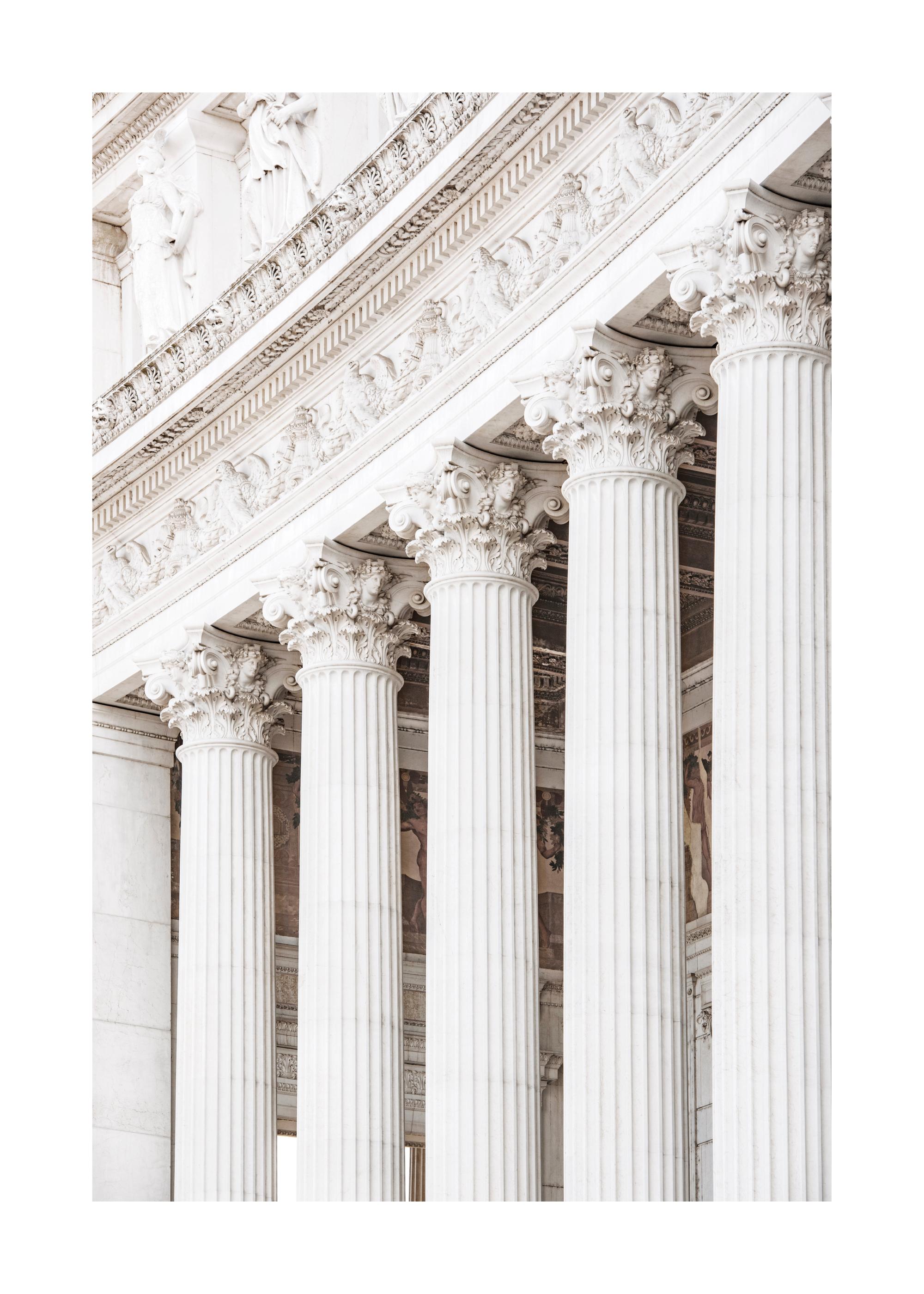 Columns Poster with Carved Stone Pillars | Poster Store UK