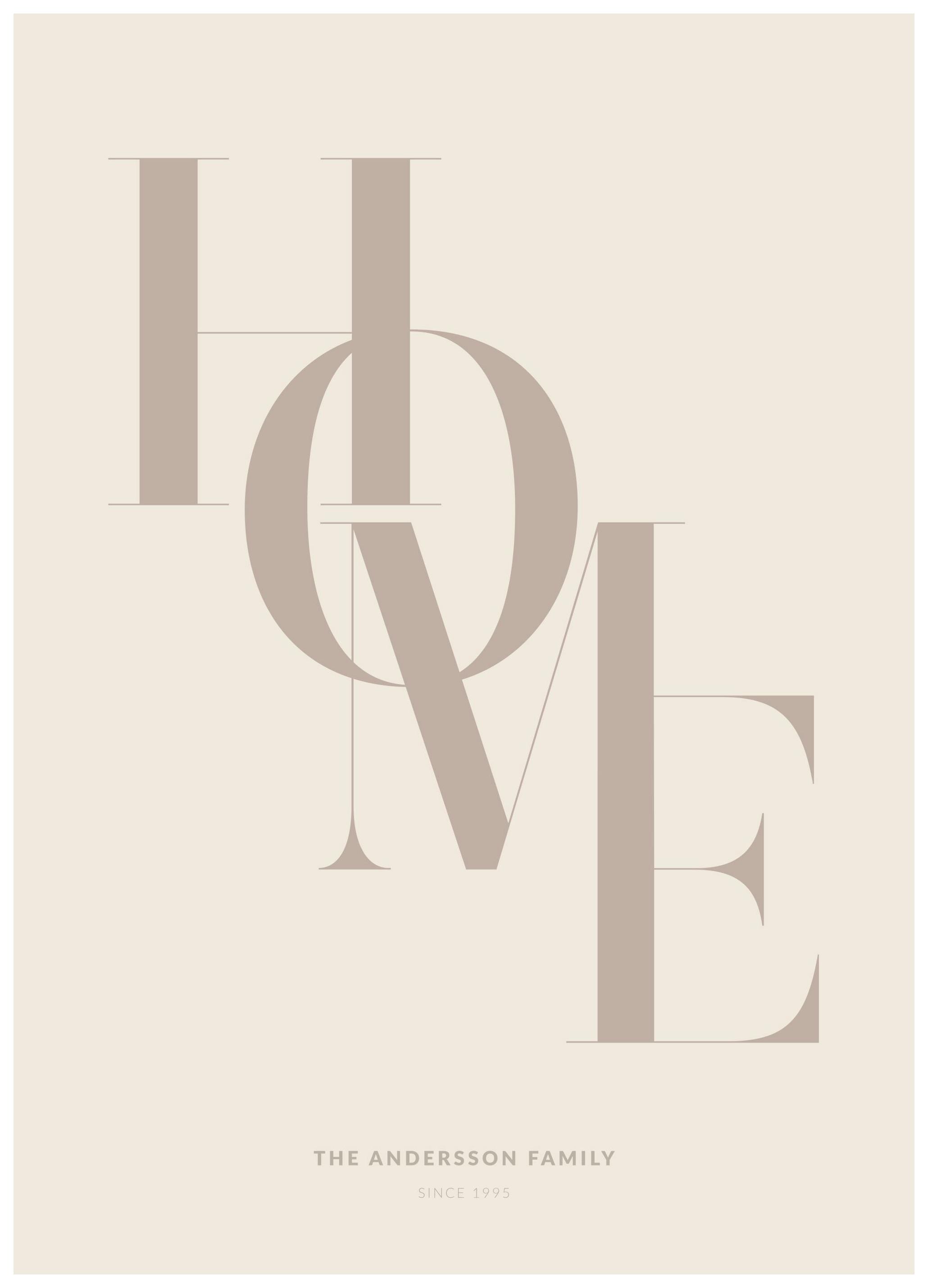 Home Beige Personal Poster (50x70 cm) - Poster Store