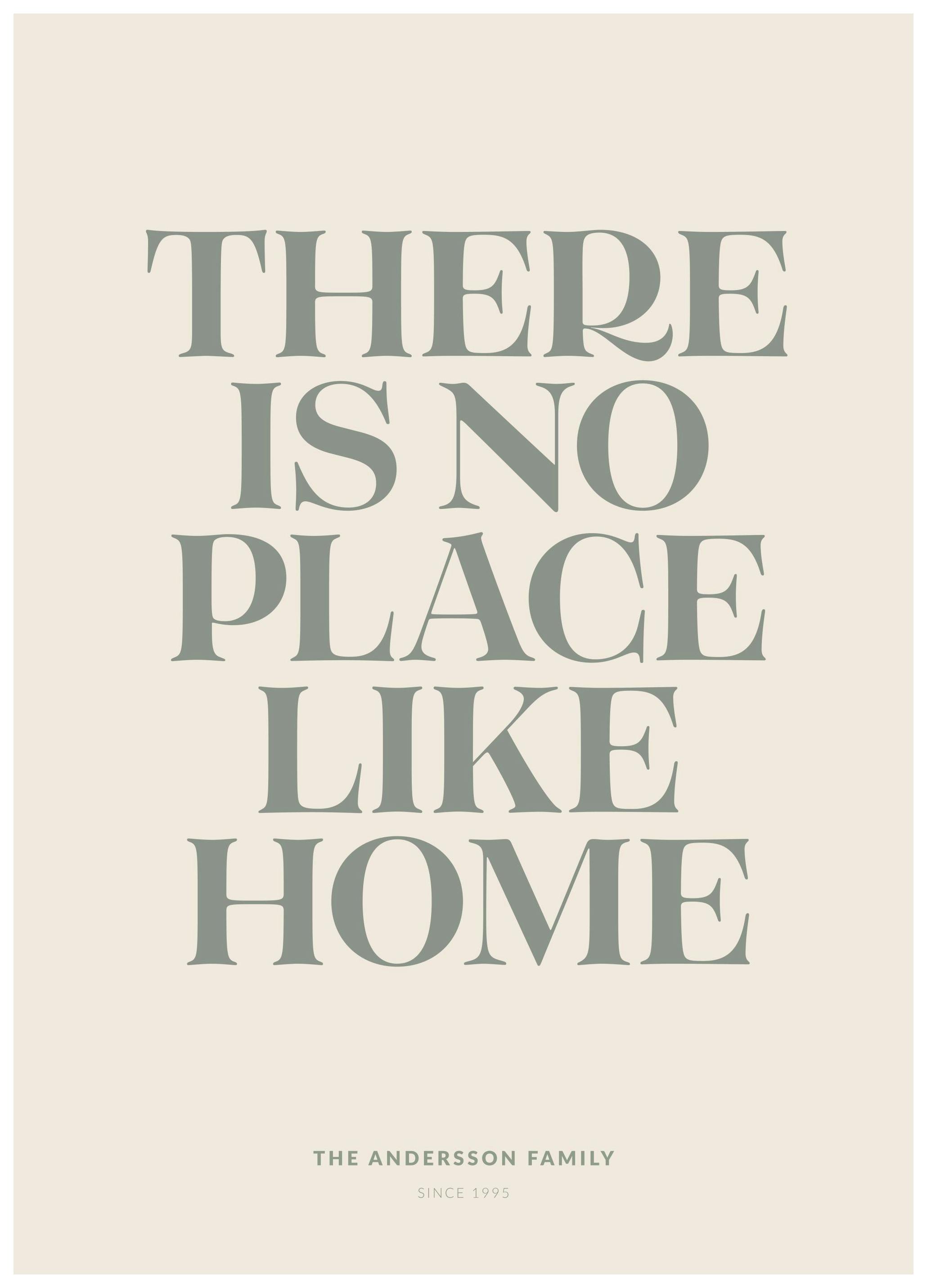 No Place Like Home Poster Personalizzato (30x40 cm) - Poster Store