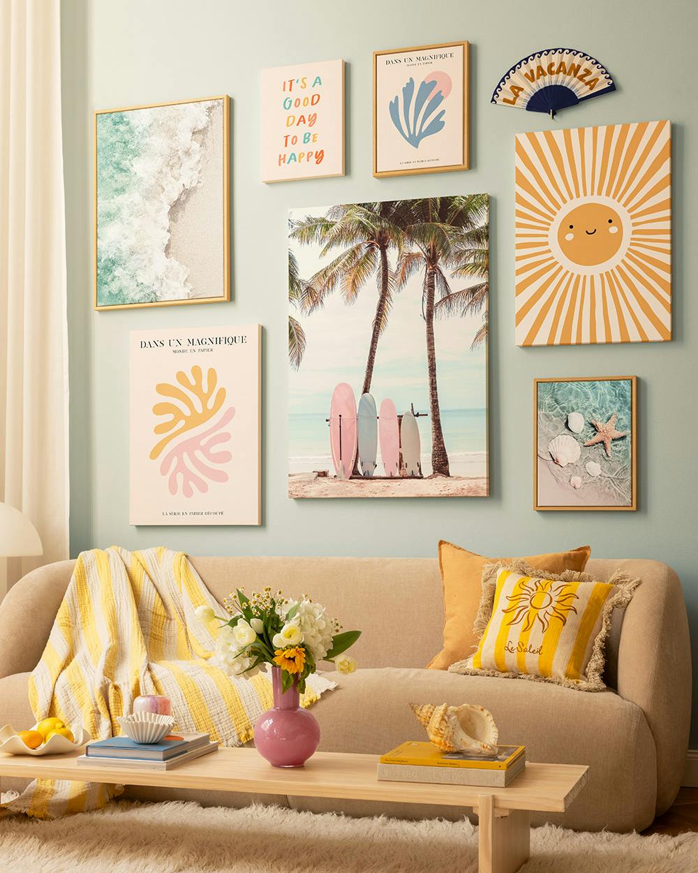 Sunny vibes tauluseinä (ONE SIZE) - Poster Store
