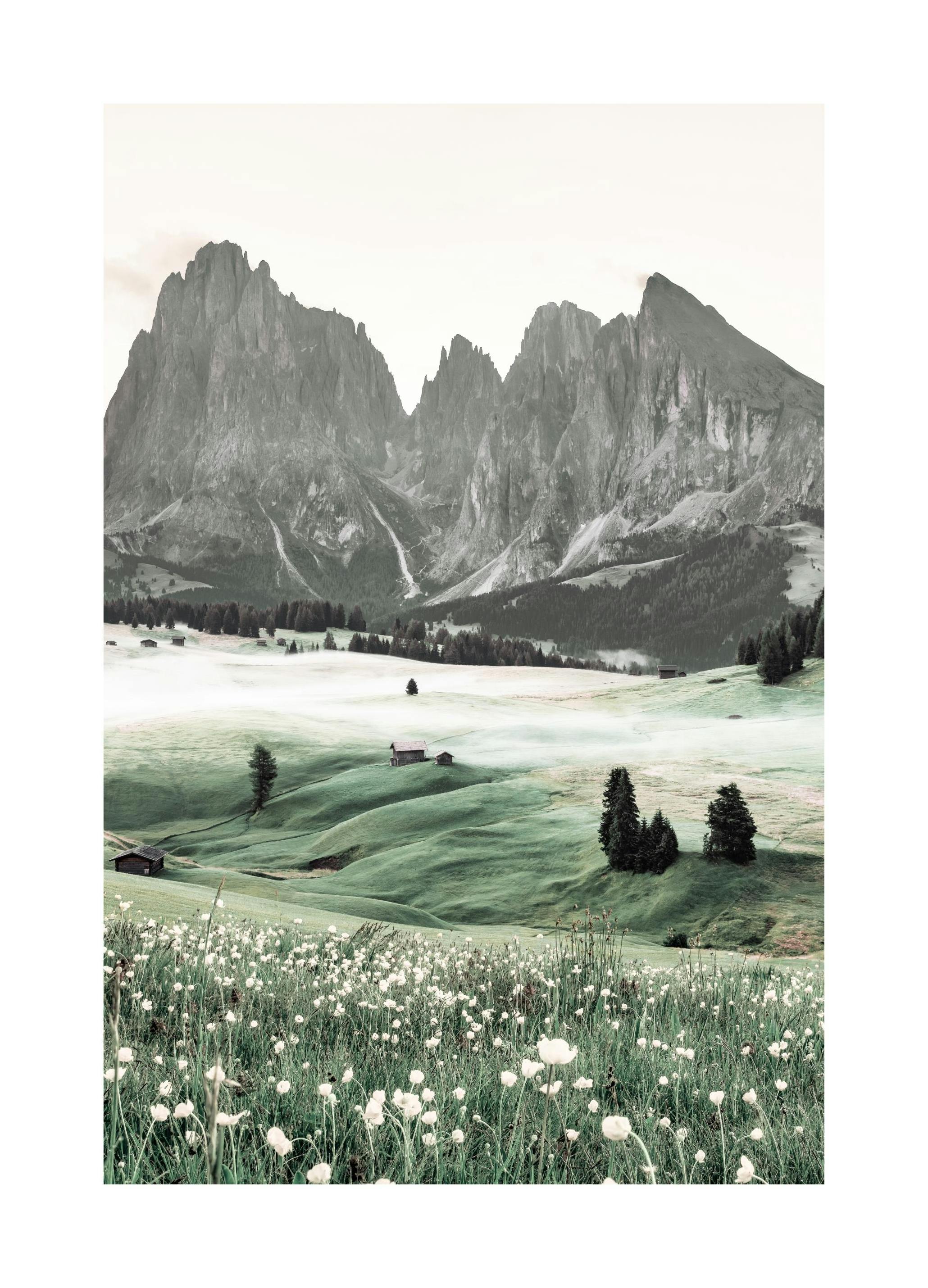 Dolomites Mountains Poster (30x40 cm) - Poster Store