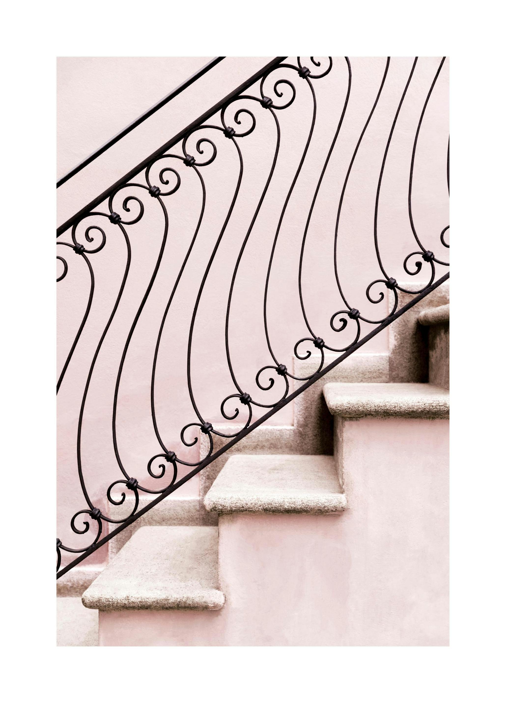 Rosa Trappsteg Poster (21x30 cm) - Poster Store