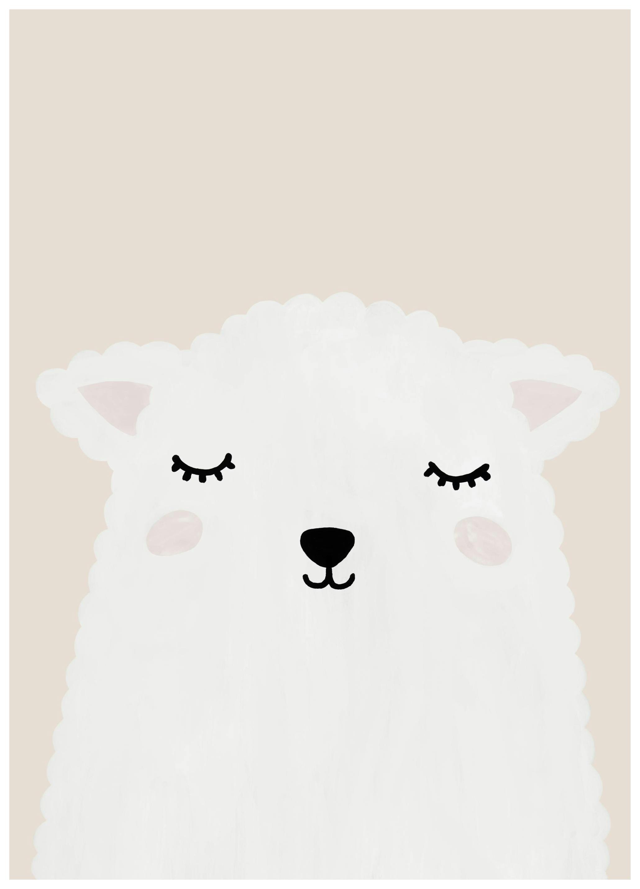 Schattig Lammetje Poster (21x30 cm) - Poster Store