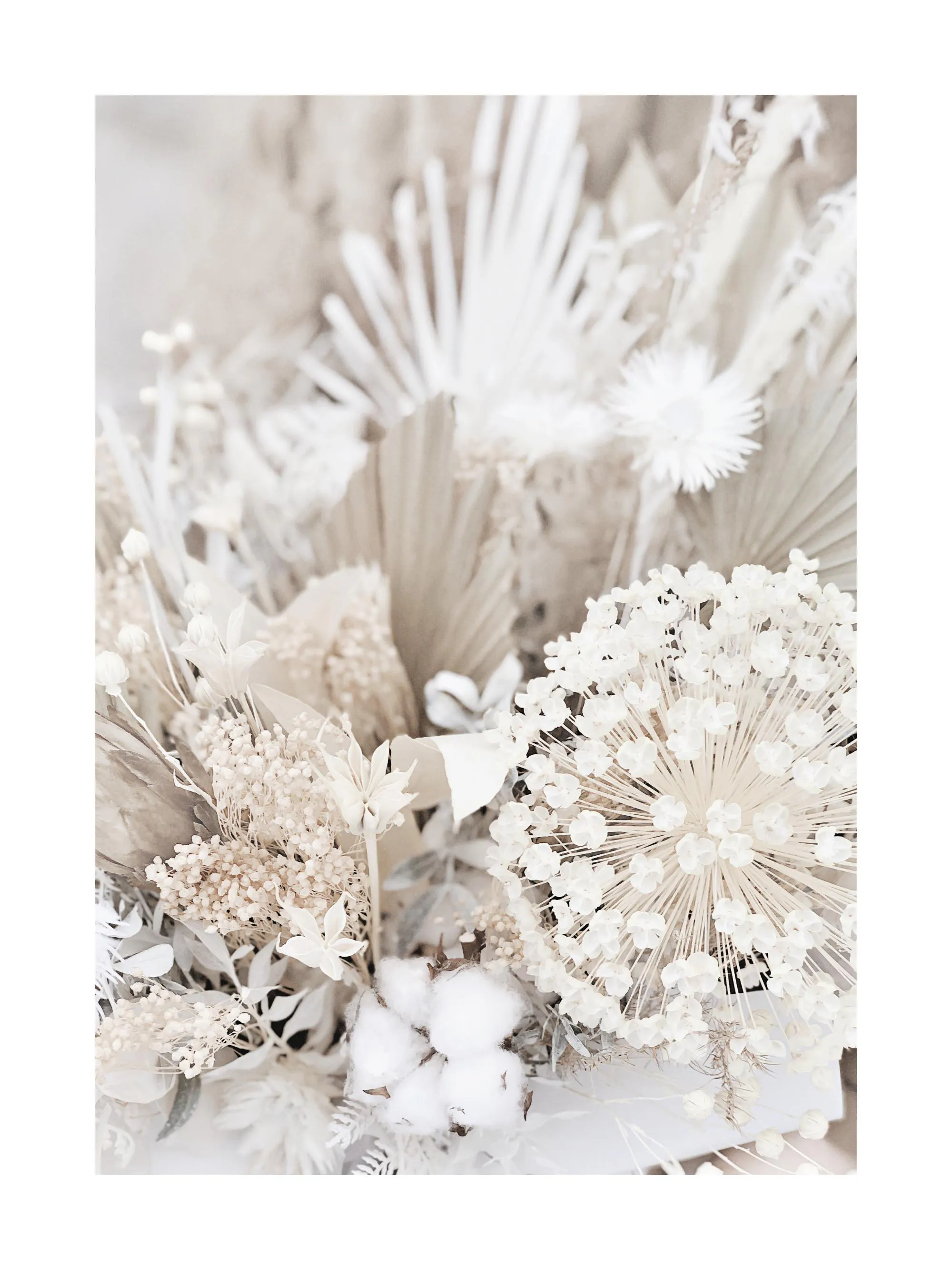 Getrockneter Blumenstrauß Poster im Boho-Stil