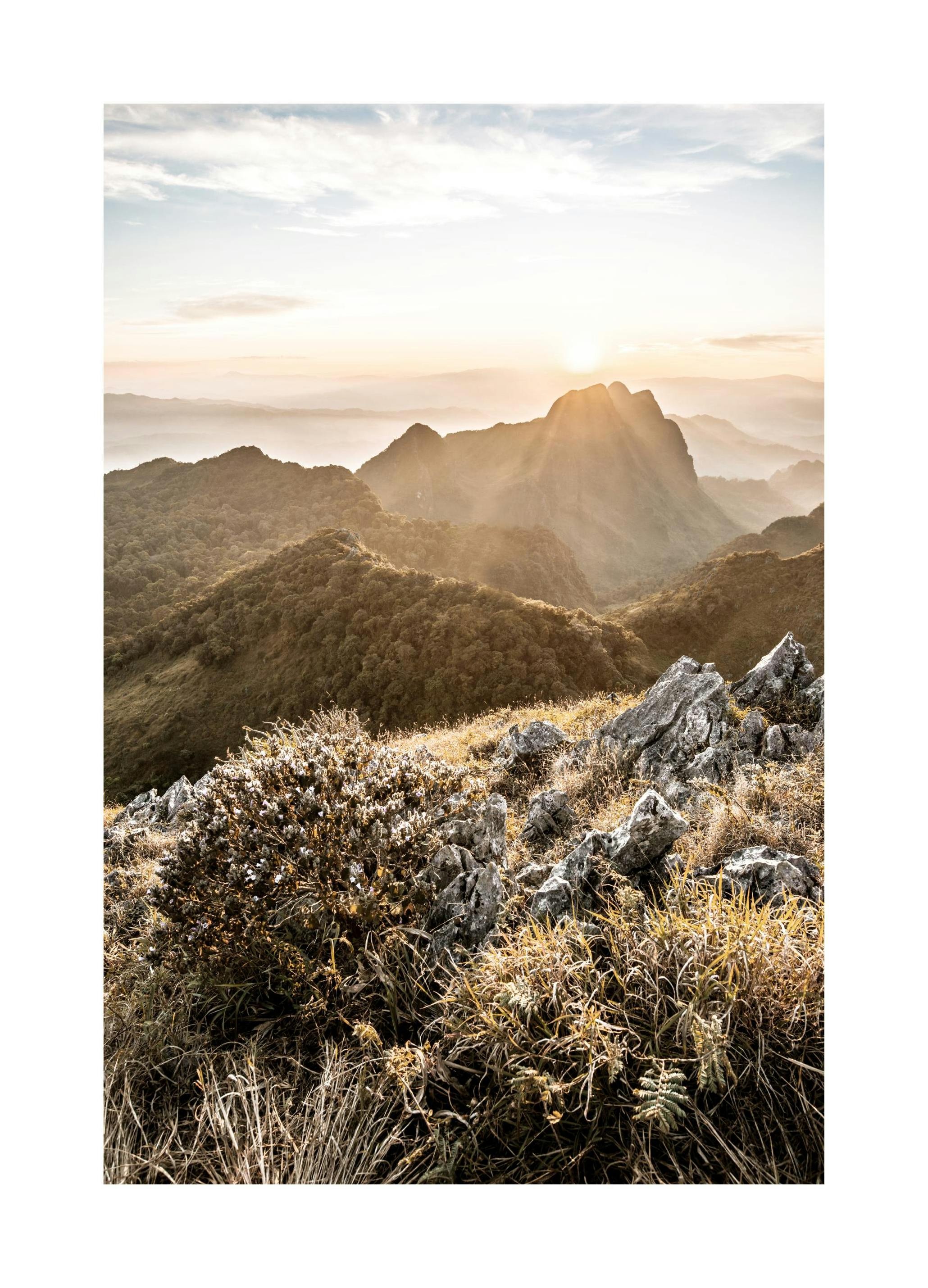 Landskap Soluppgång Poster (21x30 cm) - Poster Store