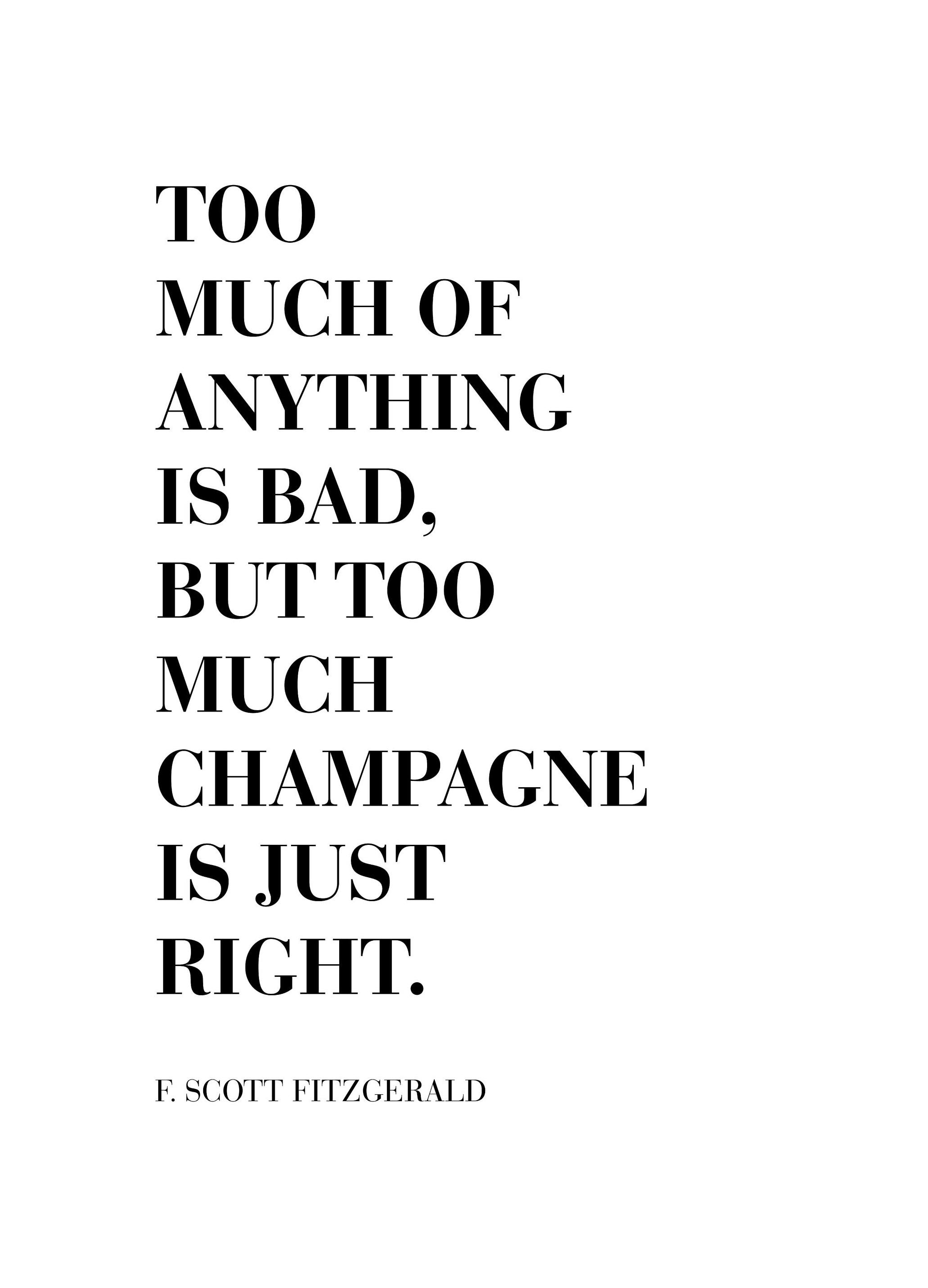 Champagne is Just Right Poster (21x30 cm) - Poster Store