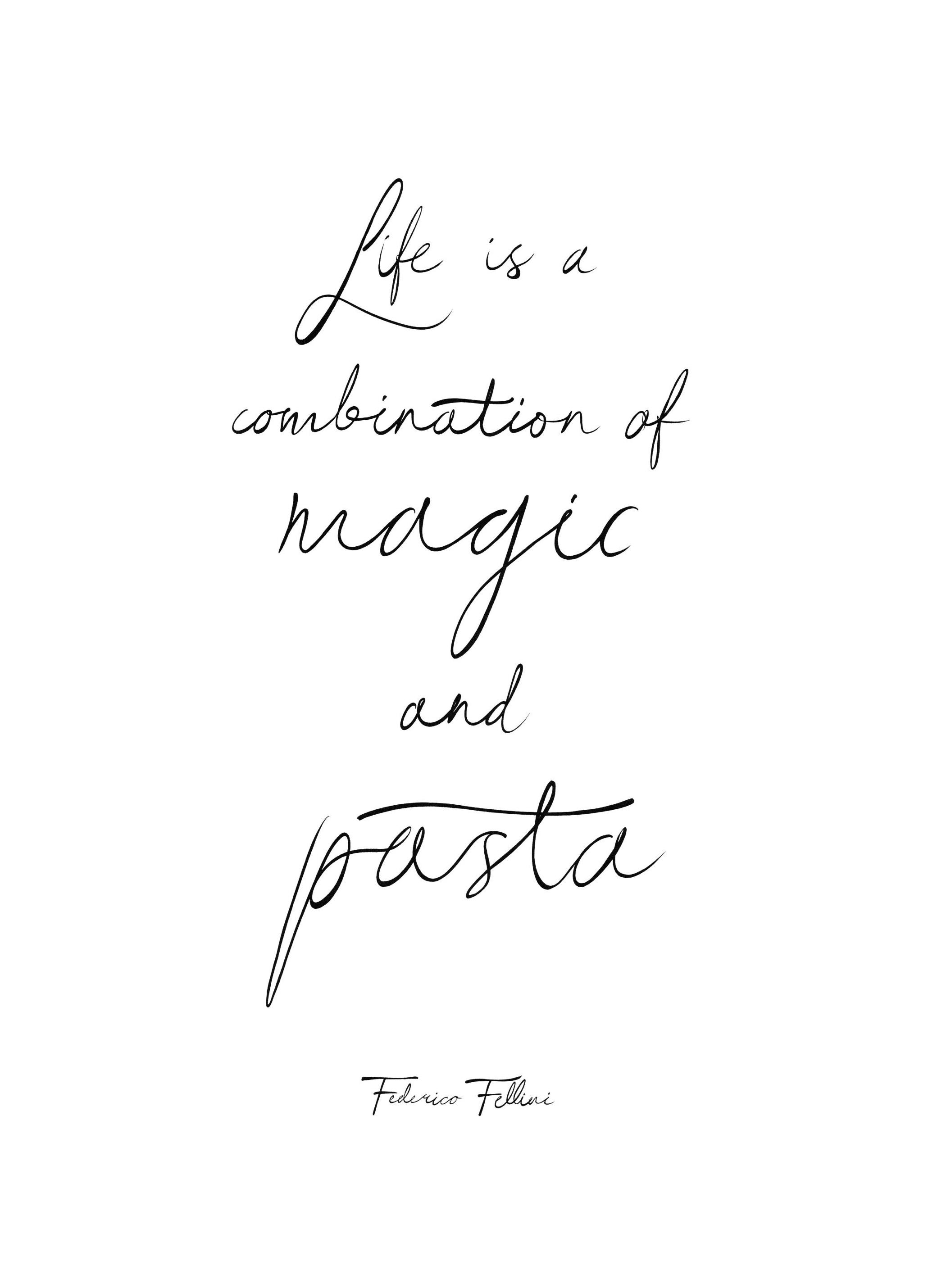 Magic and Pasta Poster (21x30 cm) - Poster Store