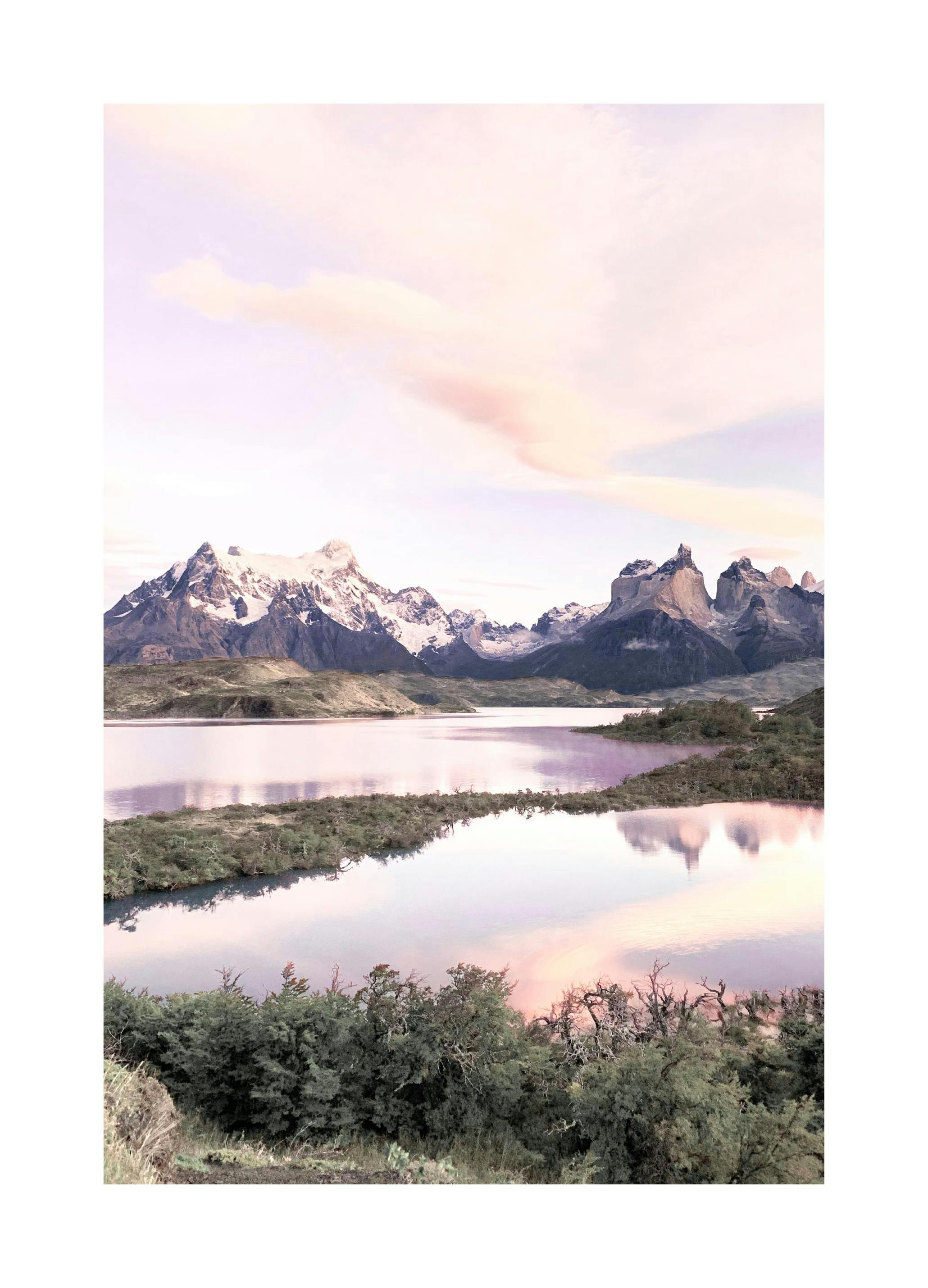 Mountains and Calm Lake Poster (30x40 cm) - Poster Store