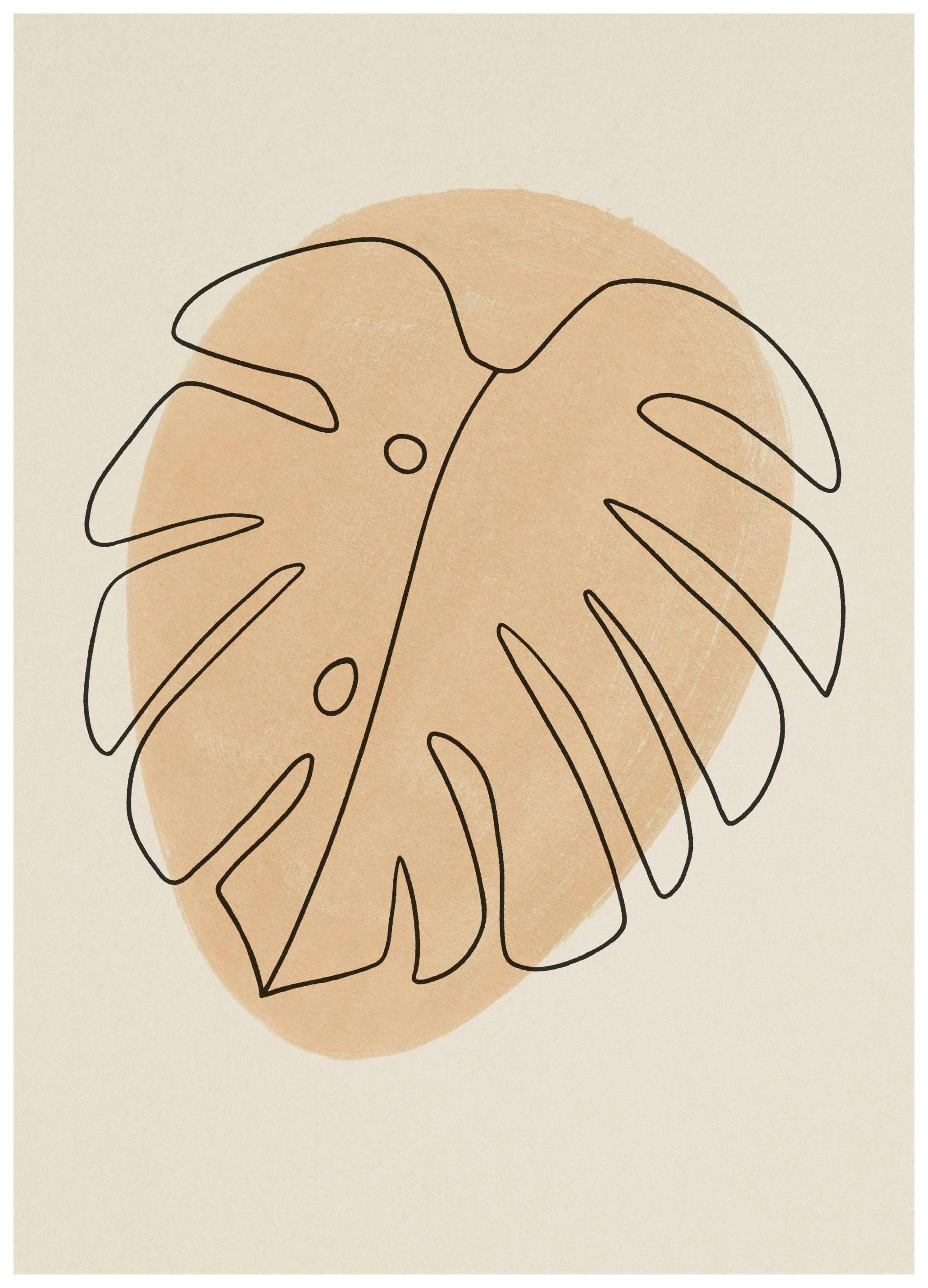 Plakat Monstera-Linie No2 (21x30 cm) - Poster Store