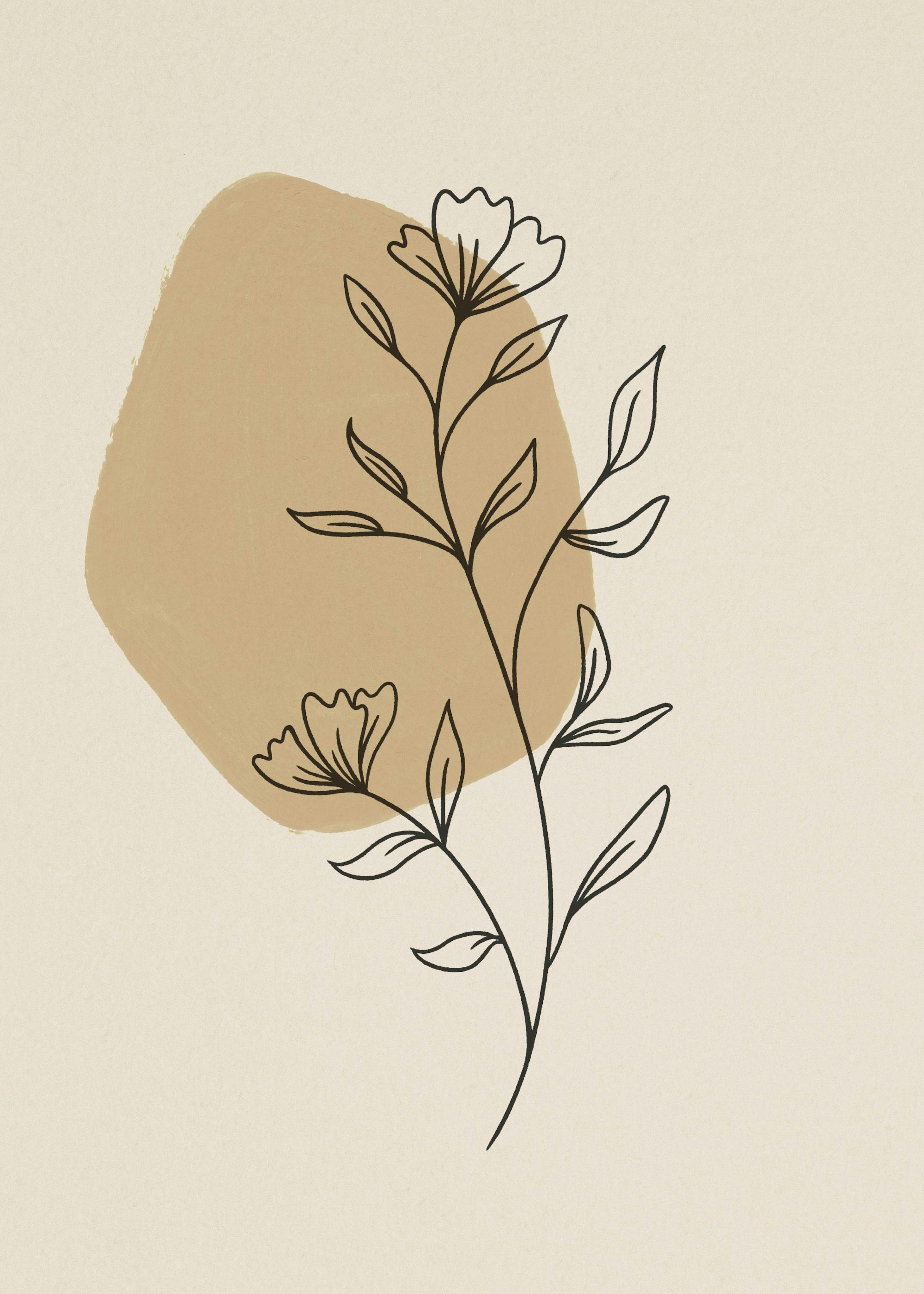 Flower Line Poster 0