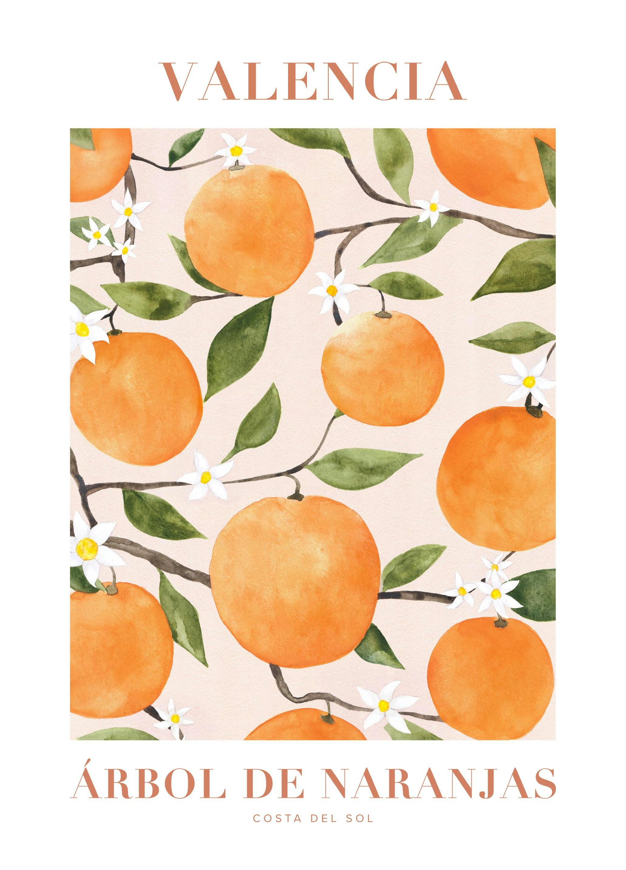 Valencia oranje poster (30x40 cm) - Poster Store