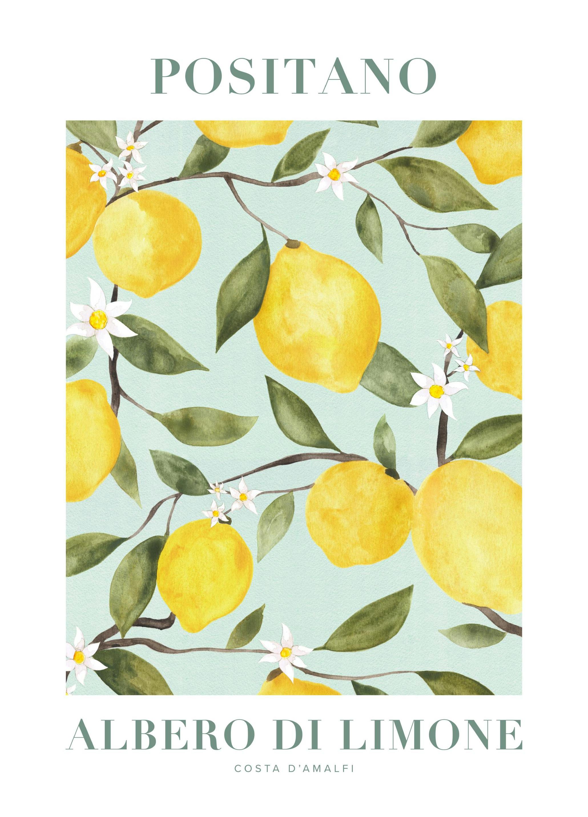 Plakat Cytryny Positano (40x50 cm) - Poster Store