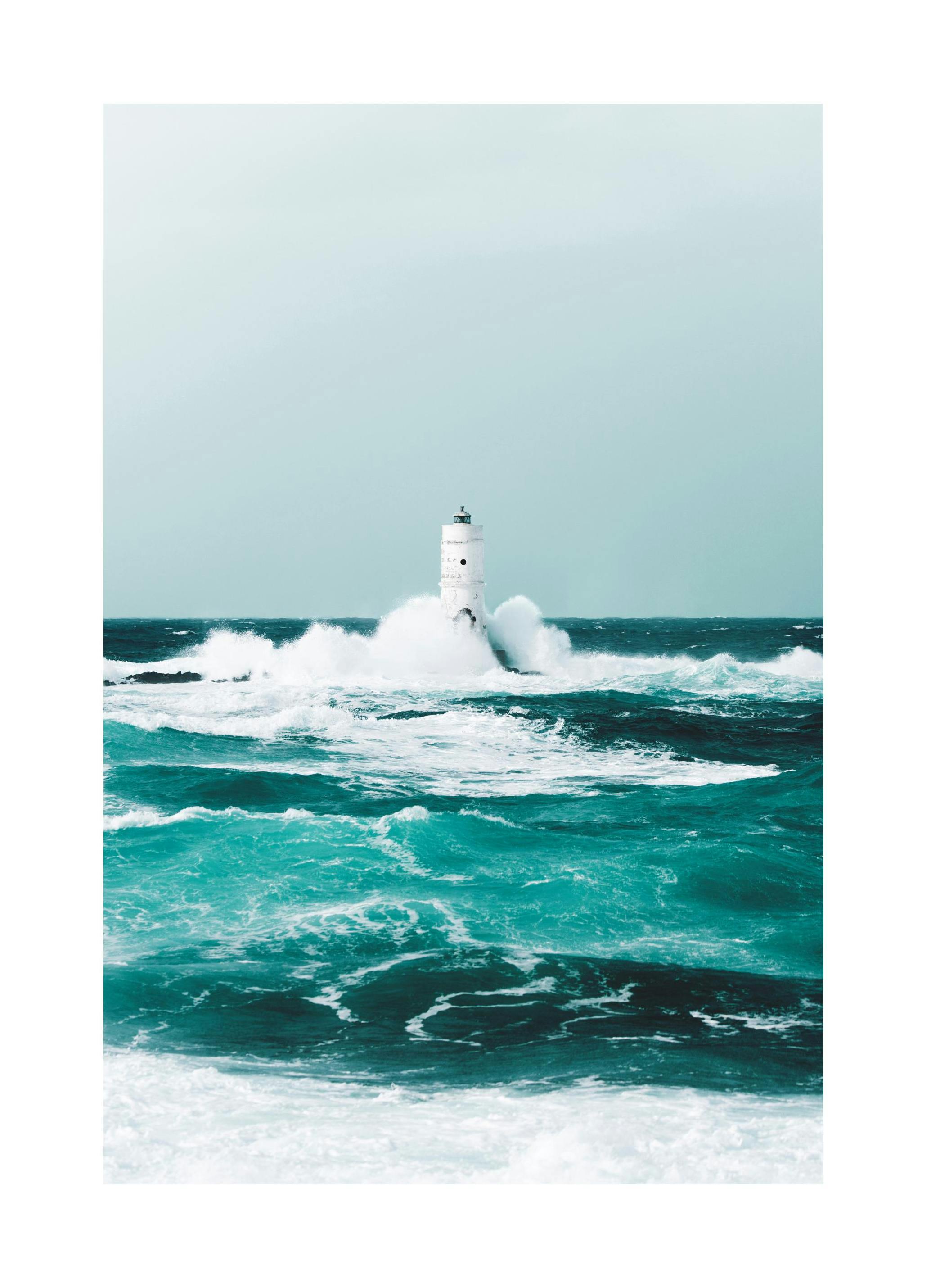 Oceaan Vuurtoren Poster (50x70 cm) - Poster Store