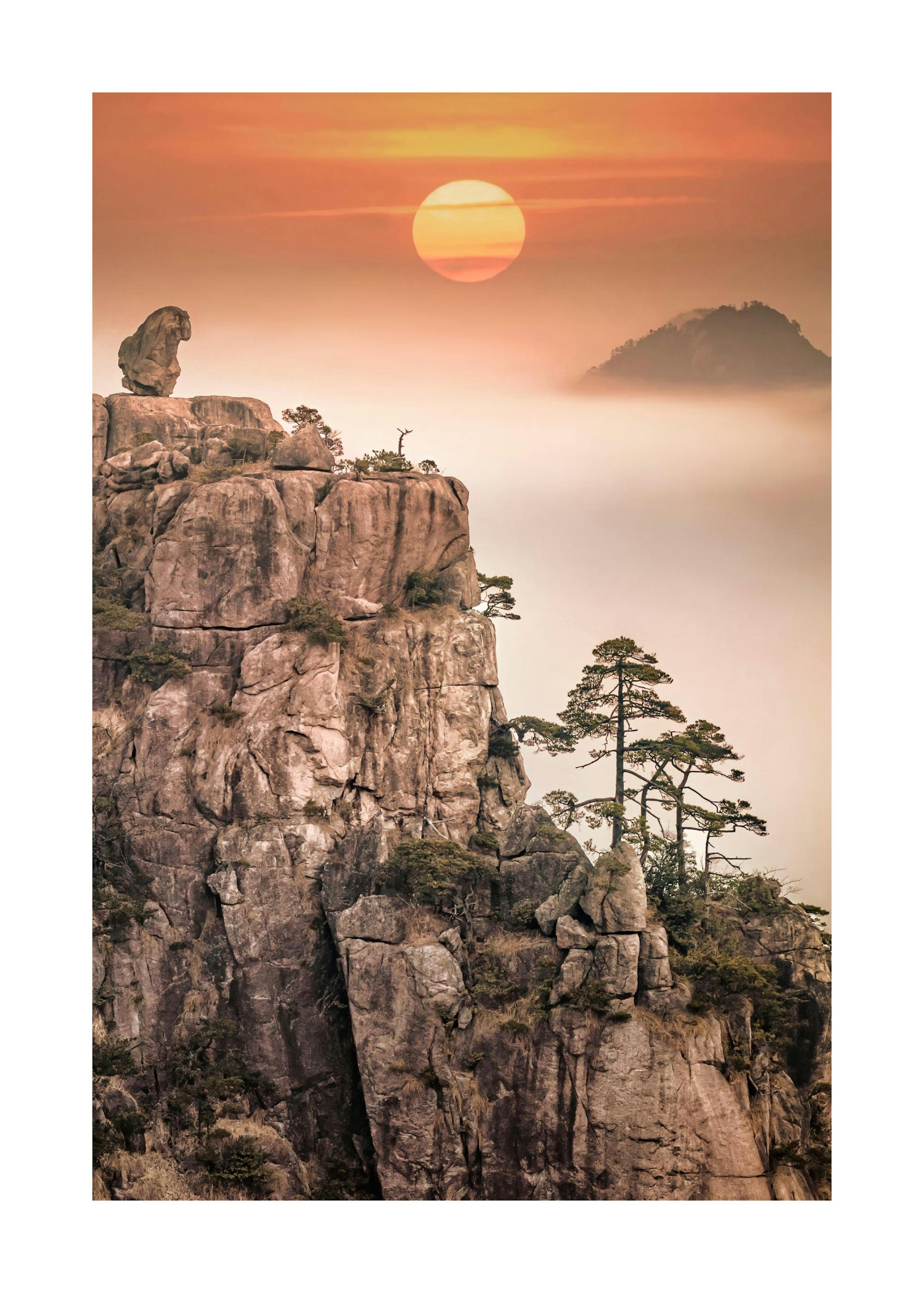 Cliff Sunset Poster 0