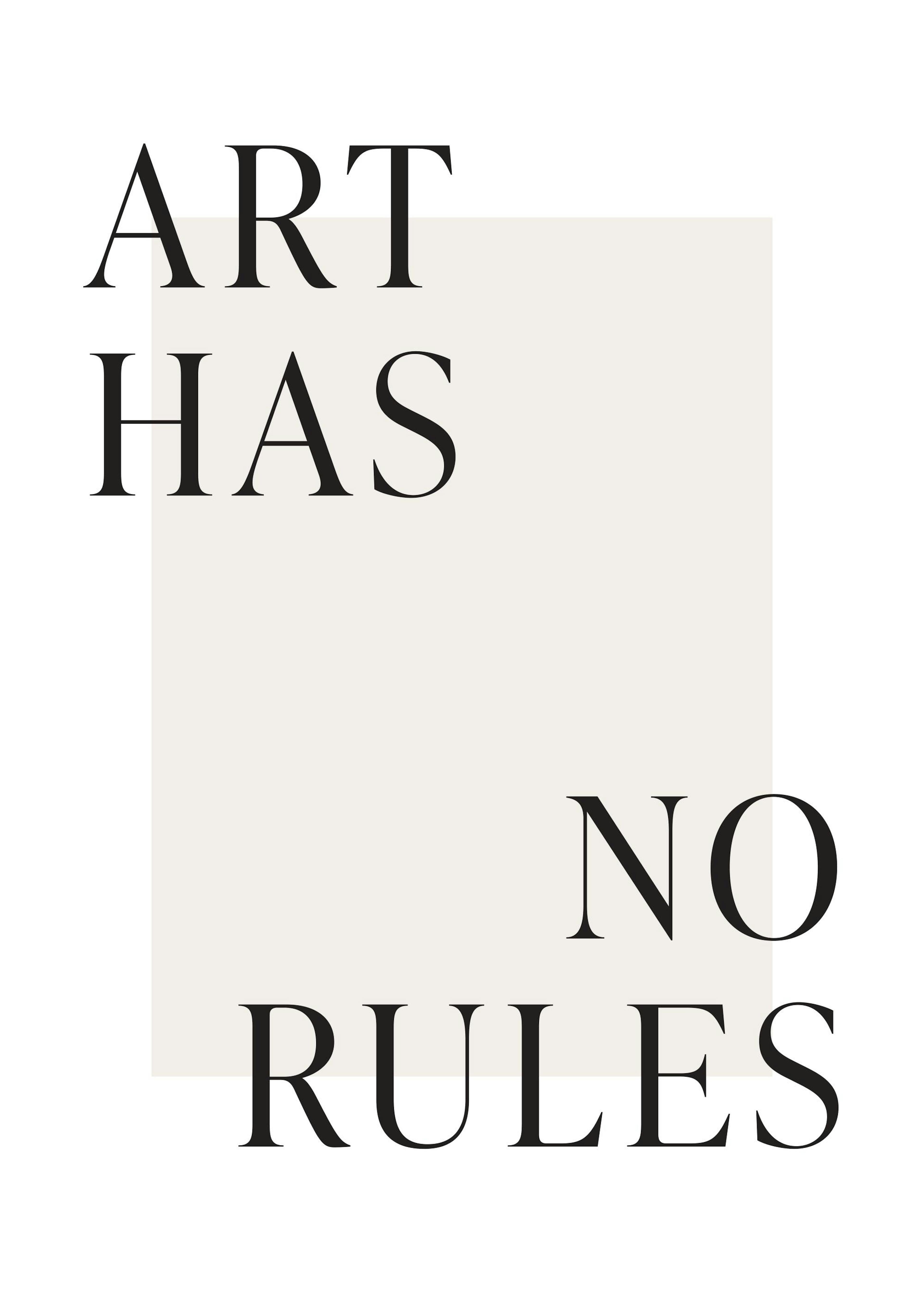 Art Has No Rules Poster 0