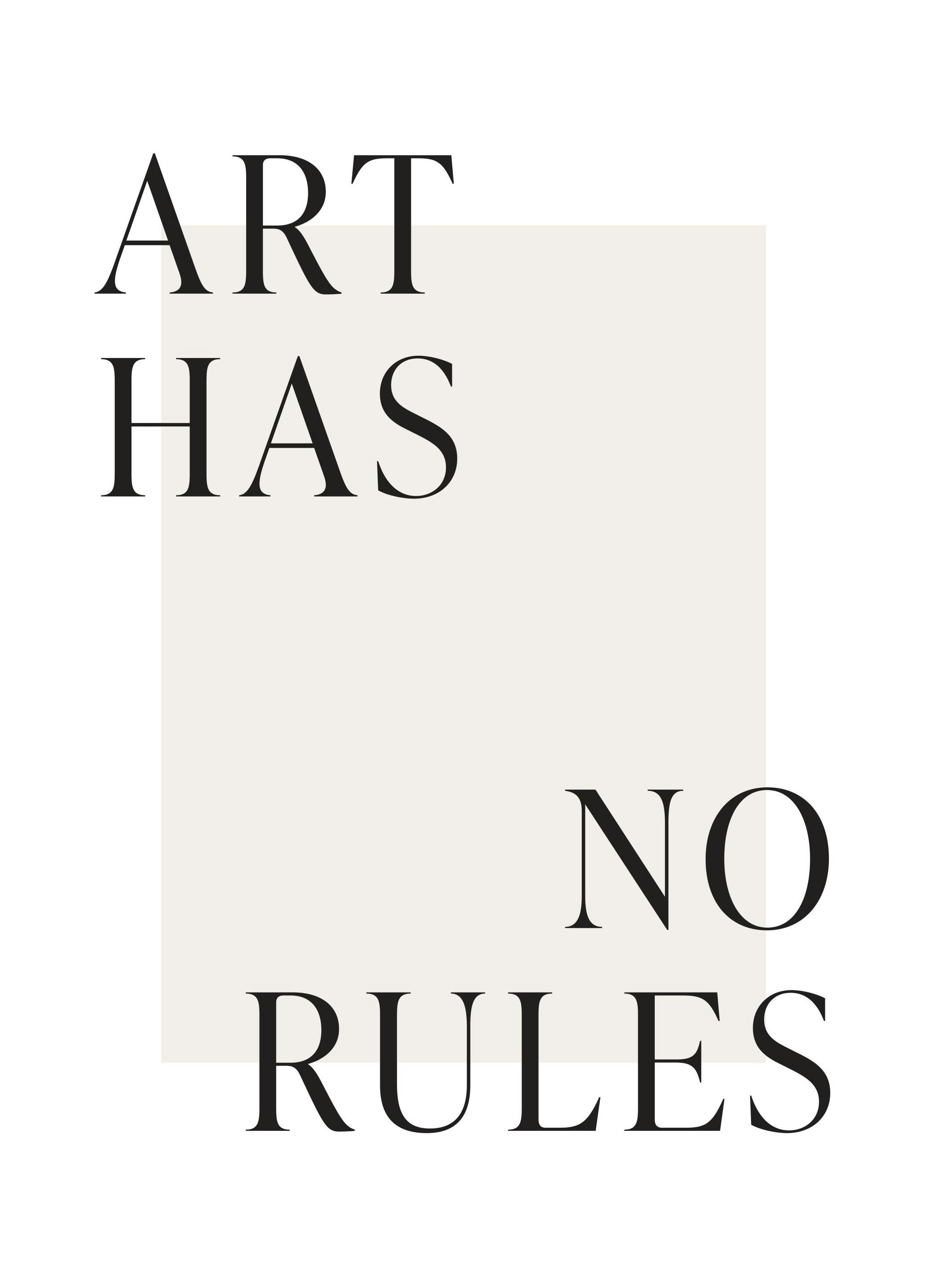 Art Has No Rules Poster (21x30 cm) - Poster Store