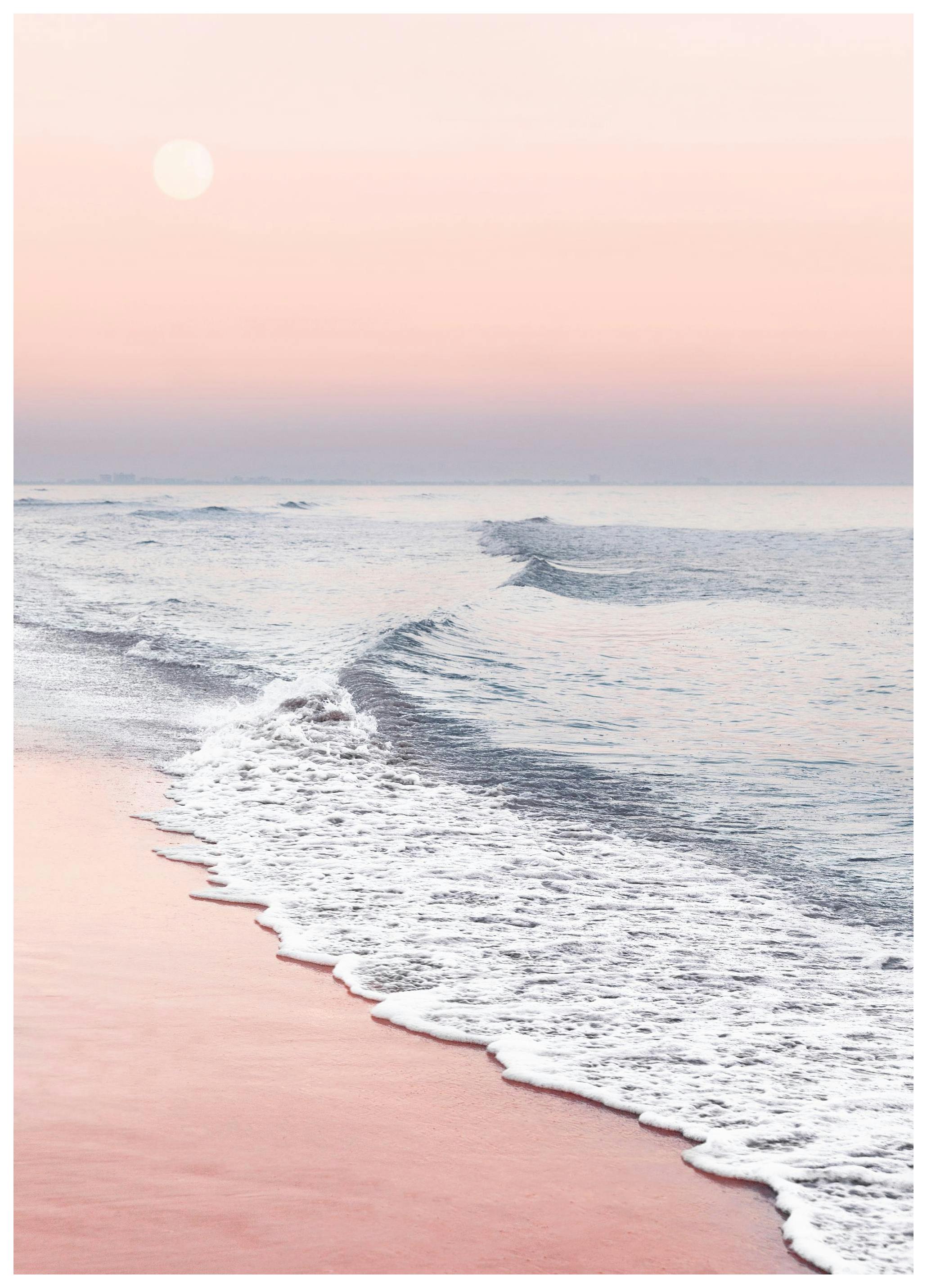Roze Kustlijn Poster (30x40 cm) - Poster Store