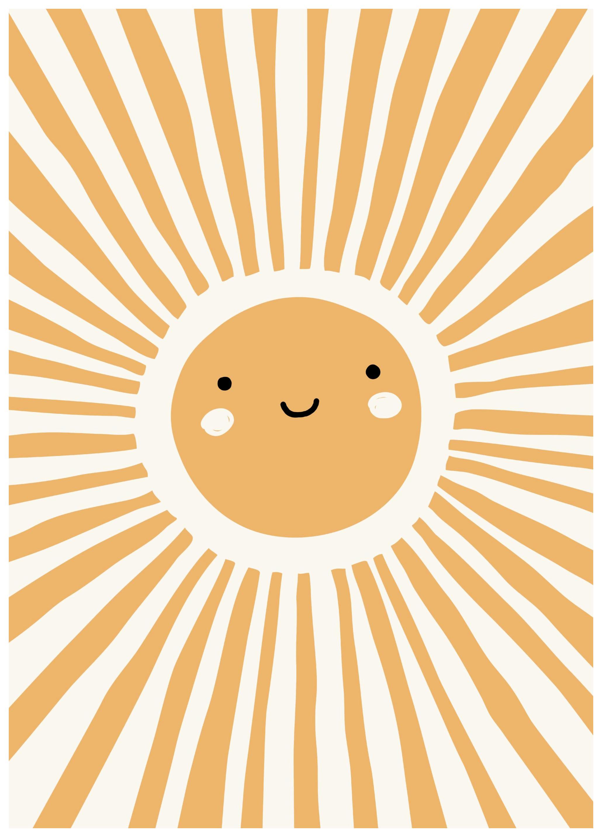 Prints Smiling Sun Poster (30x40 cm) - Poster Store