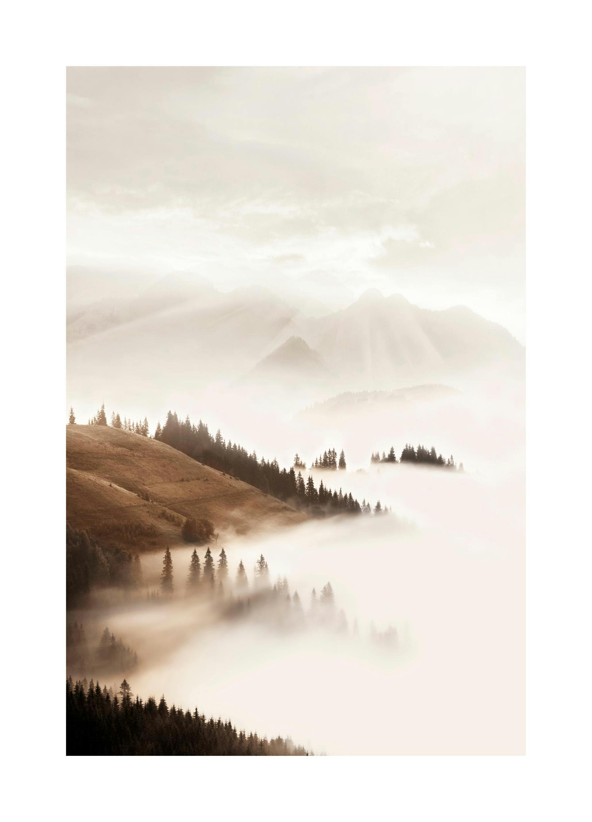 Vallée Brumeuse Poster (21x30 cm) - Poster Store