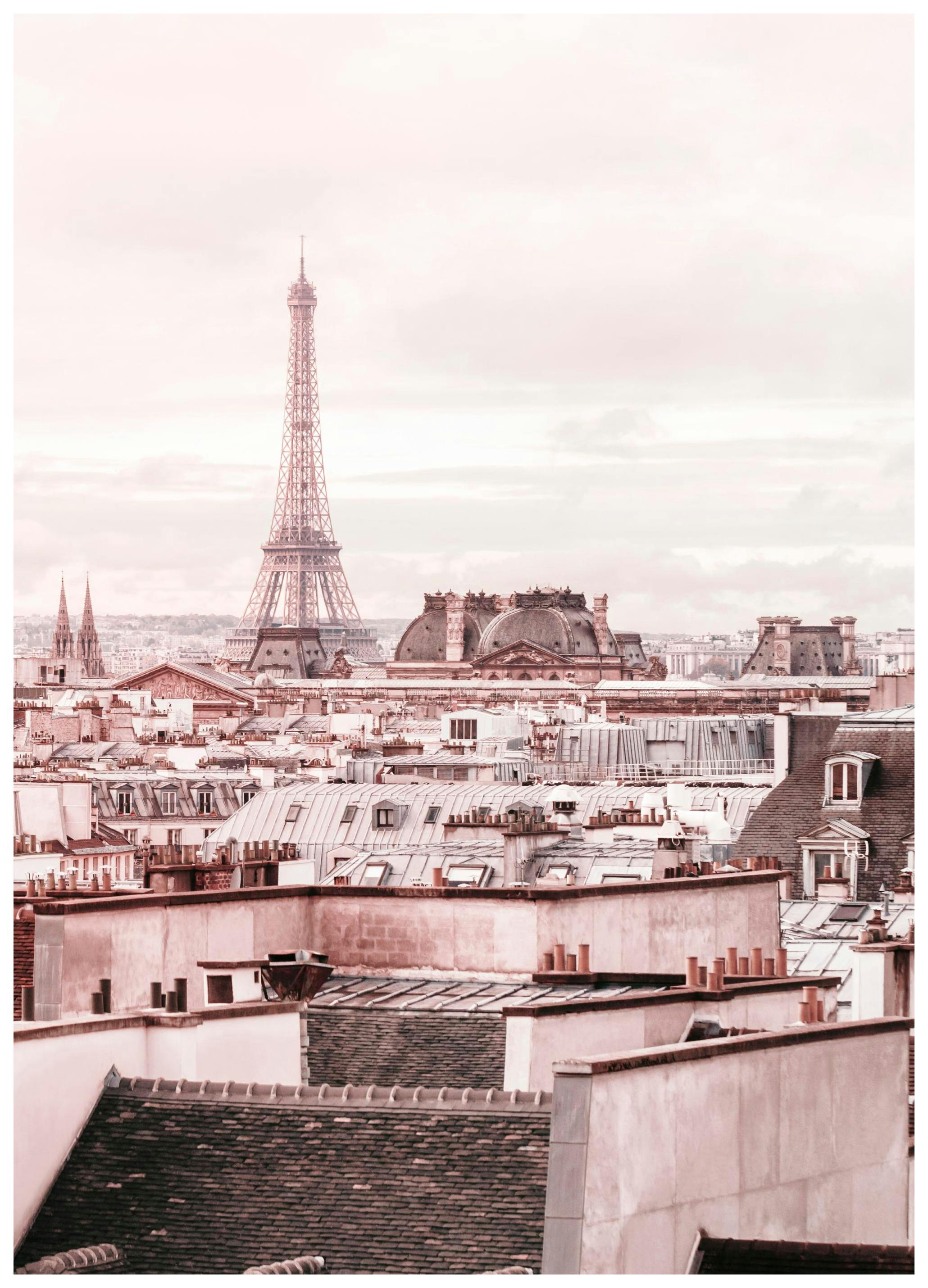 Pink Paris Poster (21x30 cm) - Poster Store
