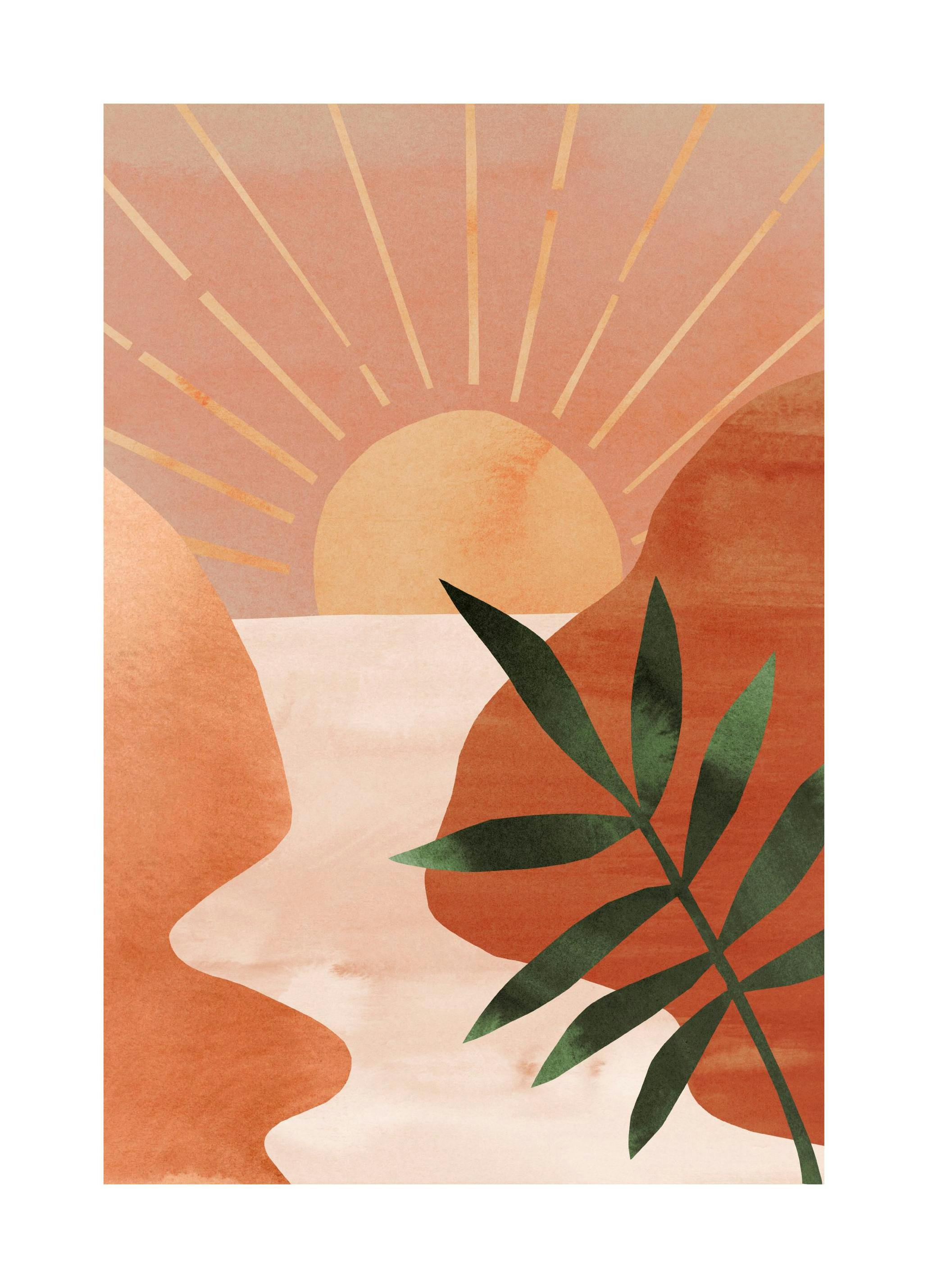 Plakat Abstrakcyjny Zachód Słońca (40x50 cm) - Poster Store