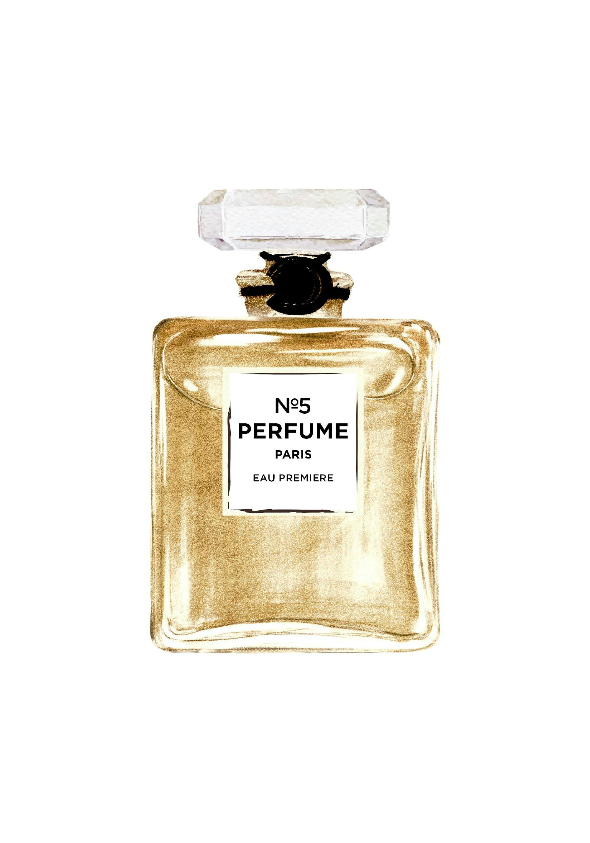 Goldenes Parfüm Poster