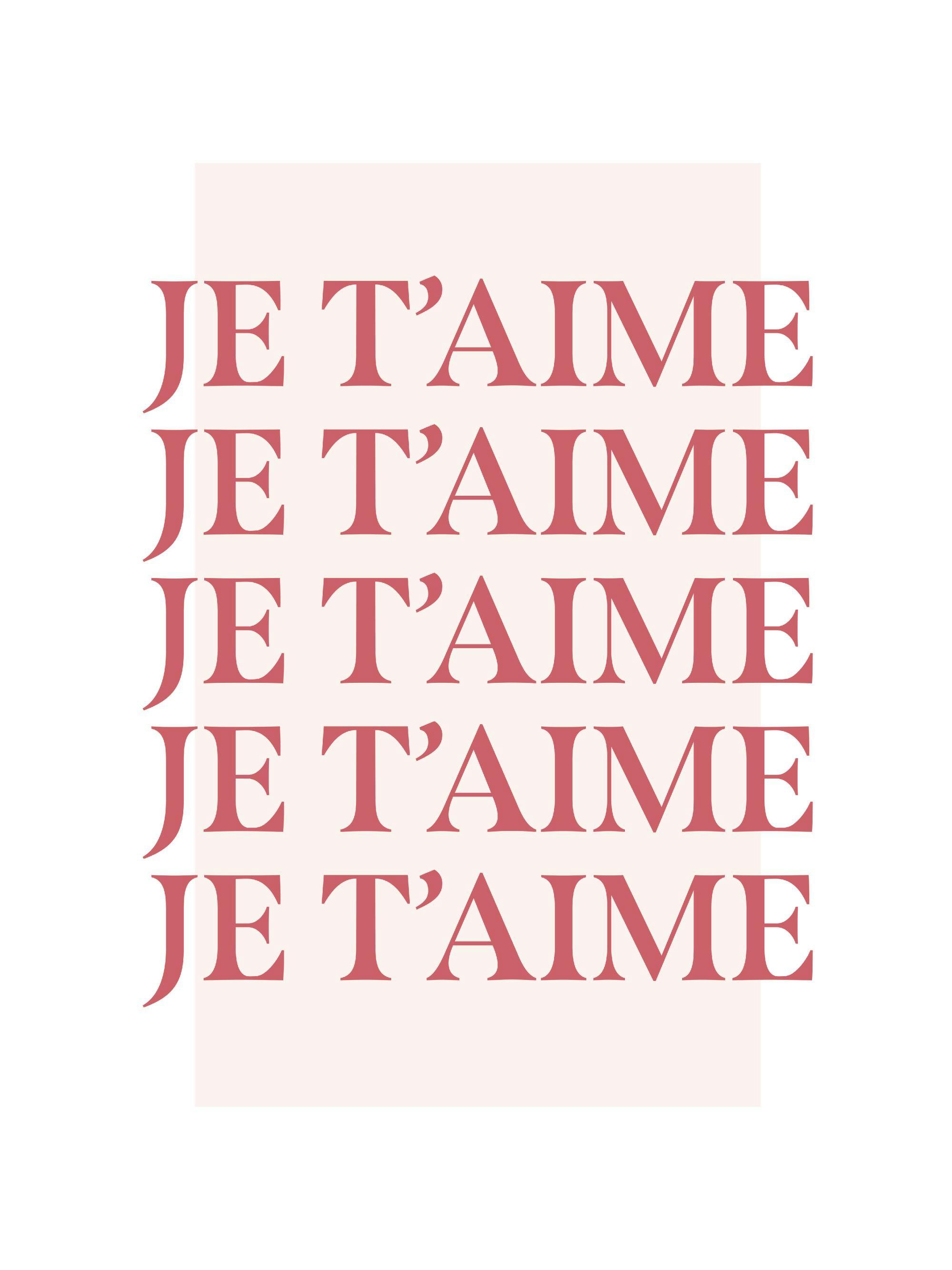 Je t’aime Poster 0