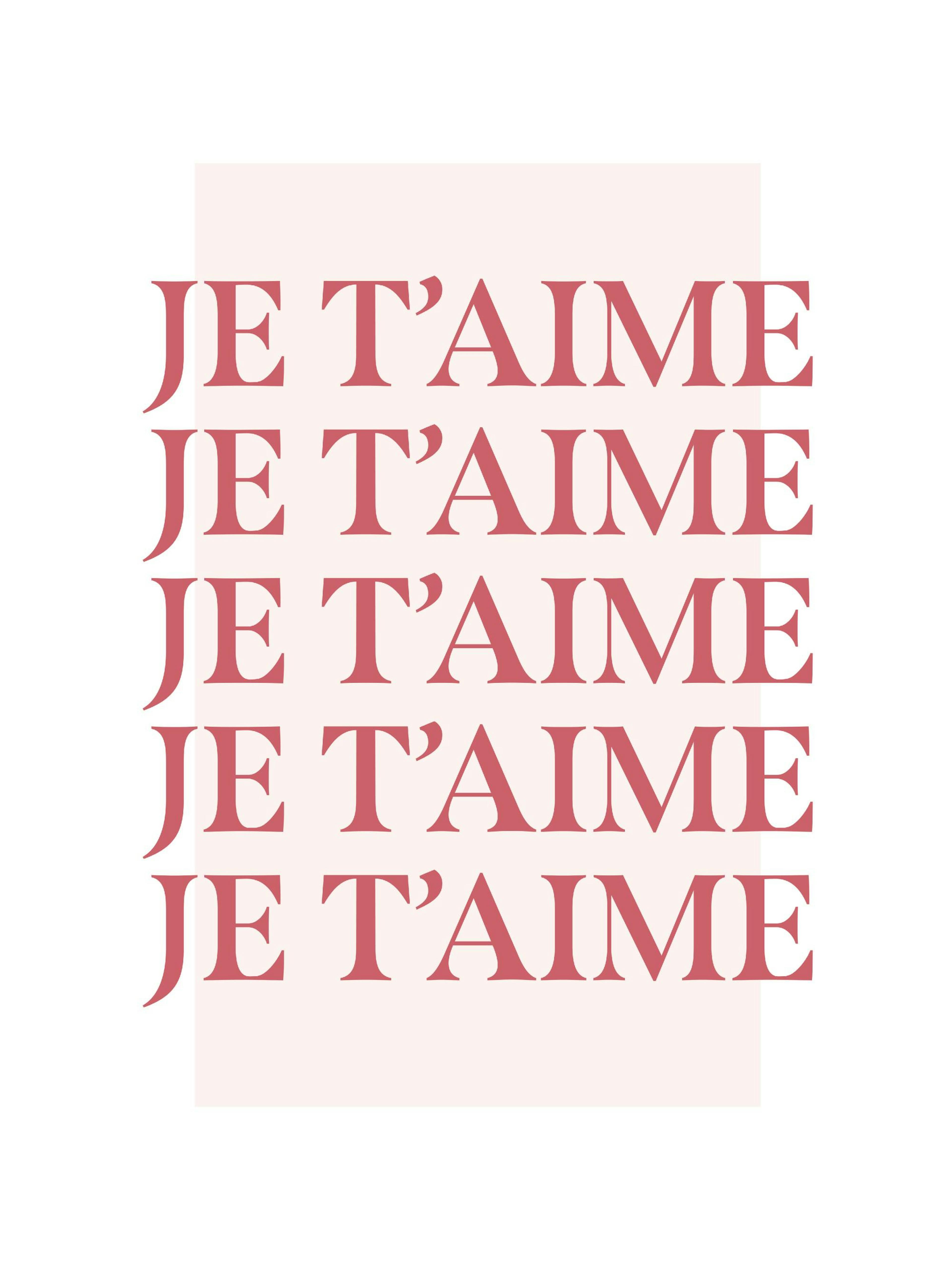 Je t’aime Poster 0