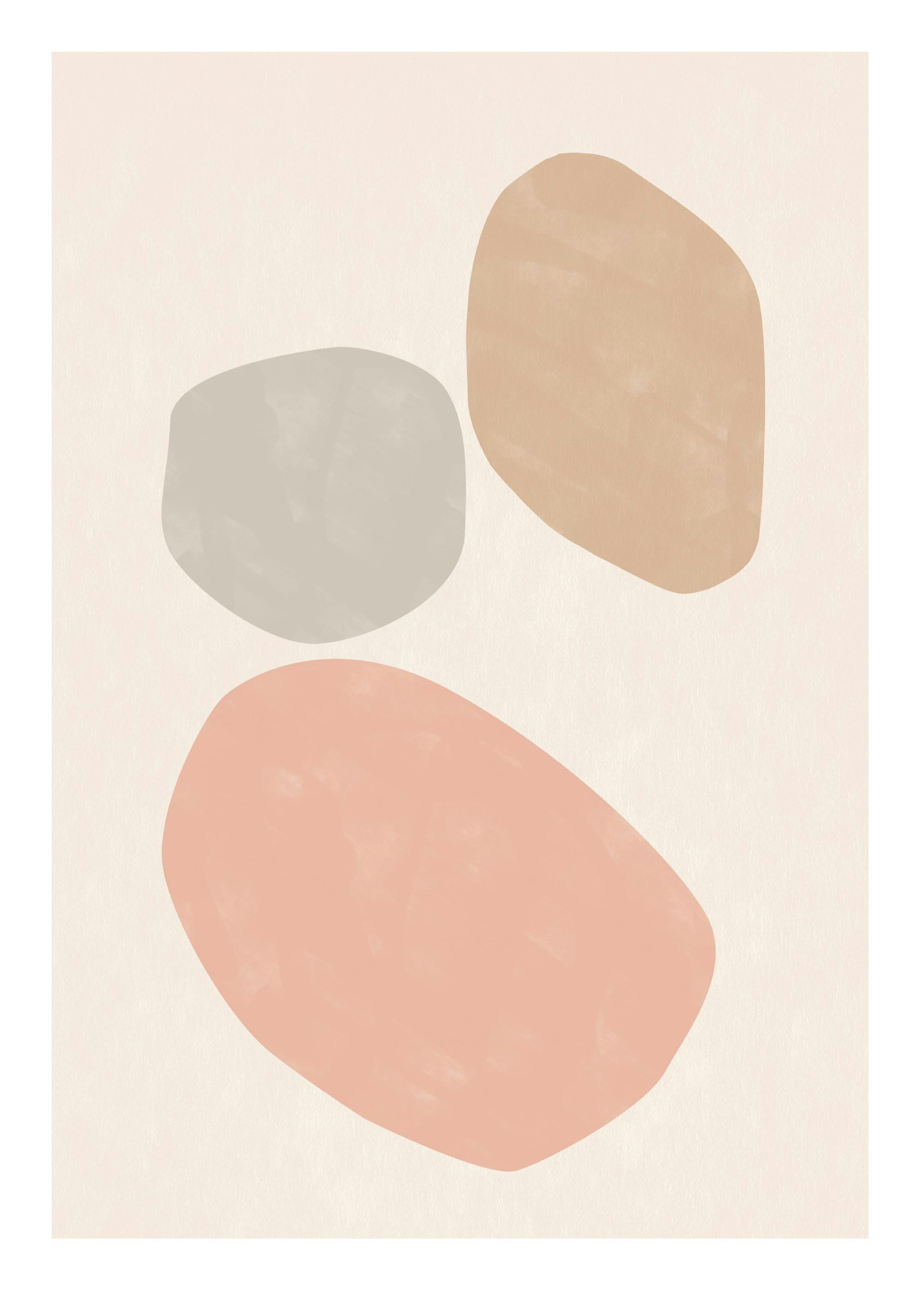 Rosa und Beige Abstrakt No2 Poster 0