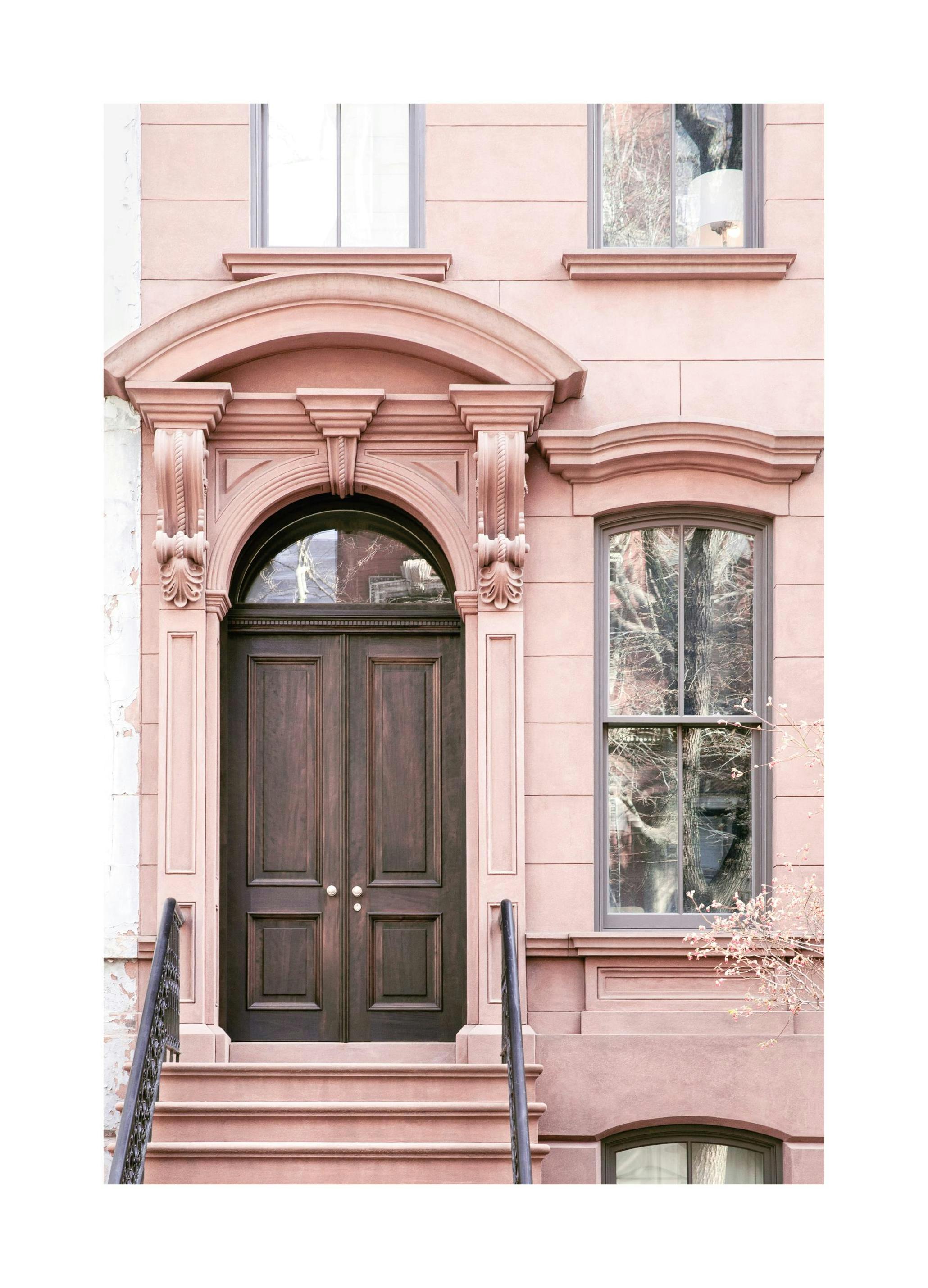 Bâtiment Rose Poster (30x40 cm) - Poster Store