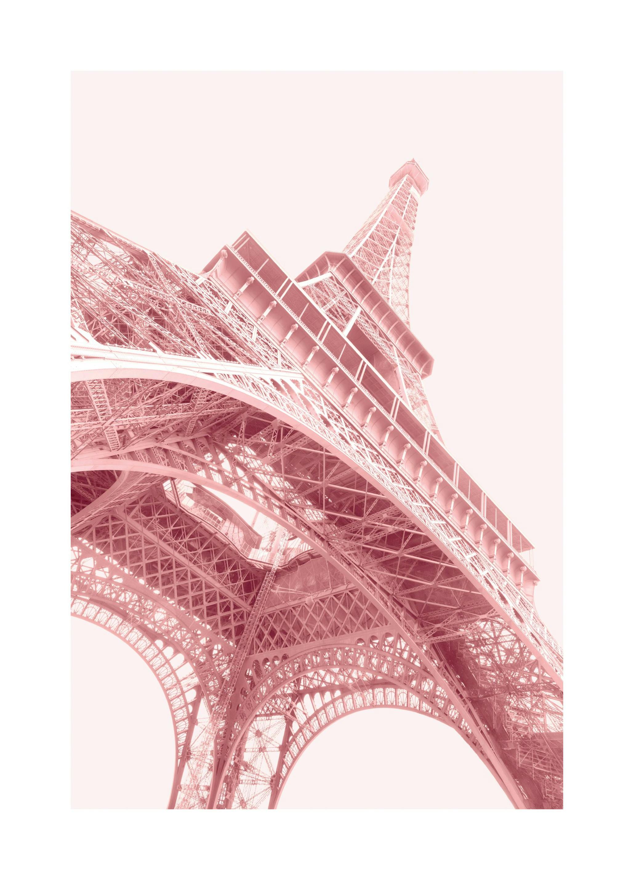 Roze Eiffeltoren Poster (50x70 cm) - Poster Store