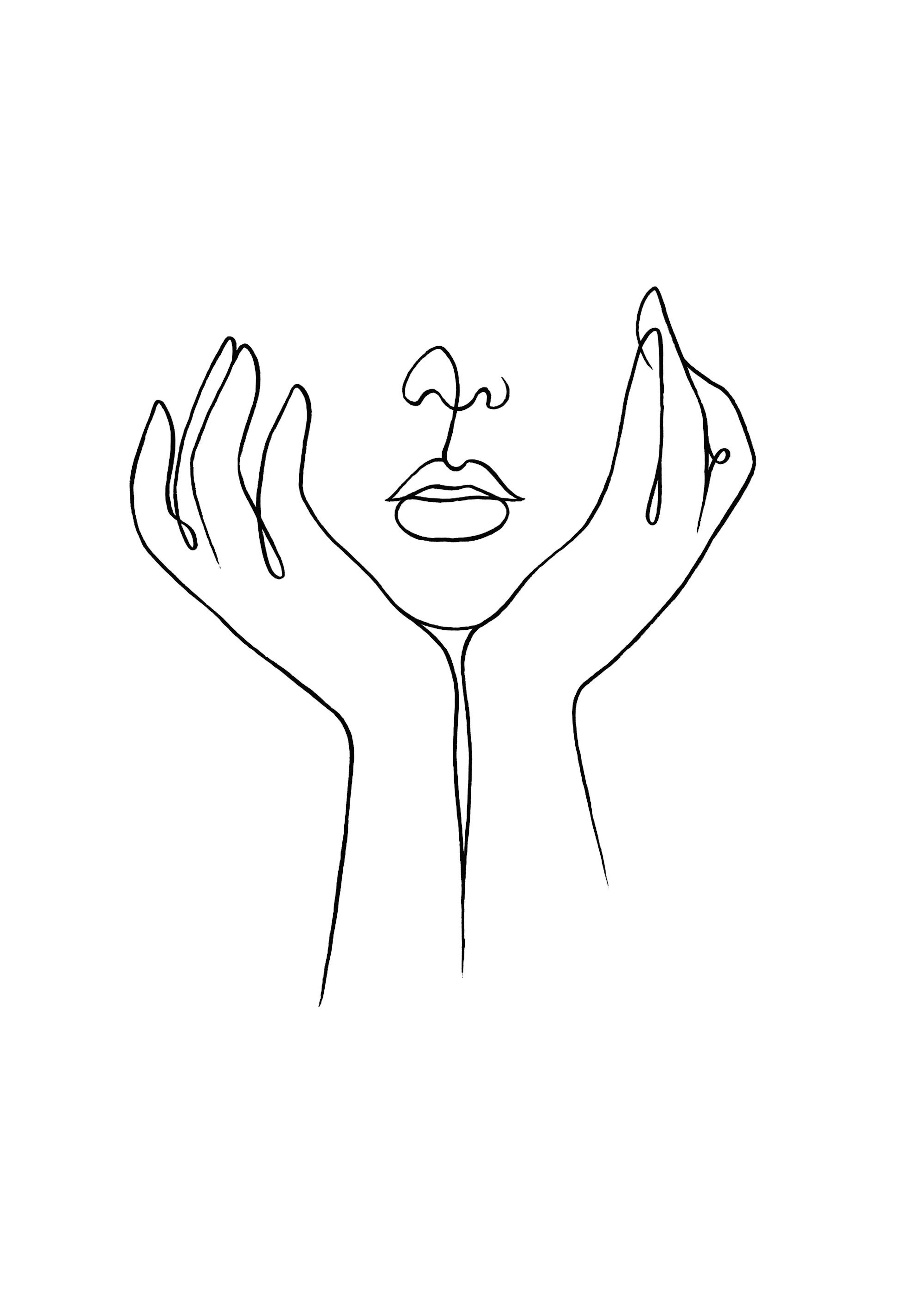 Thinking Line Art Poster 0