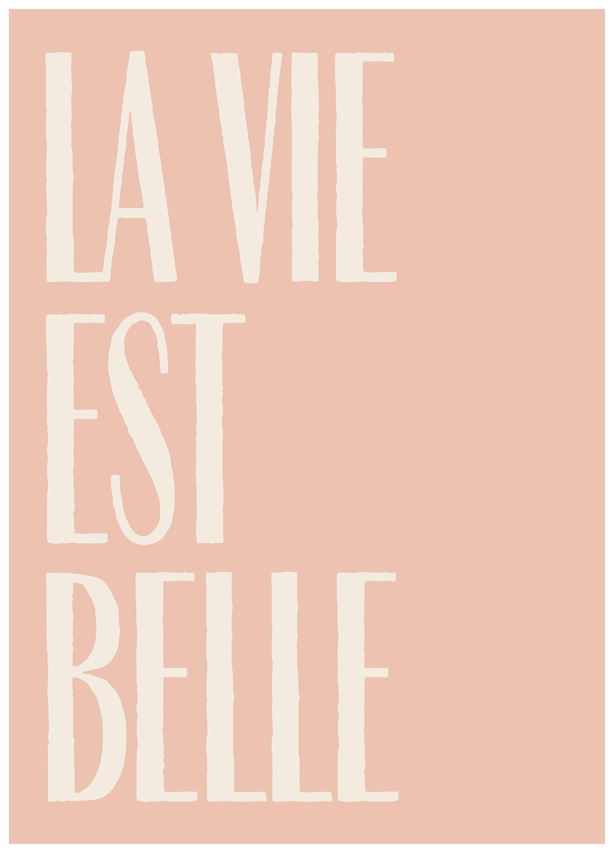 La Vie Est Belle Plakat (50x70 cm) - Poster Store