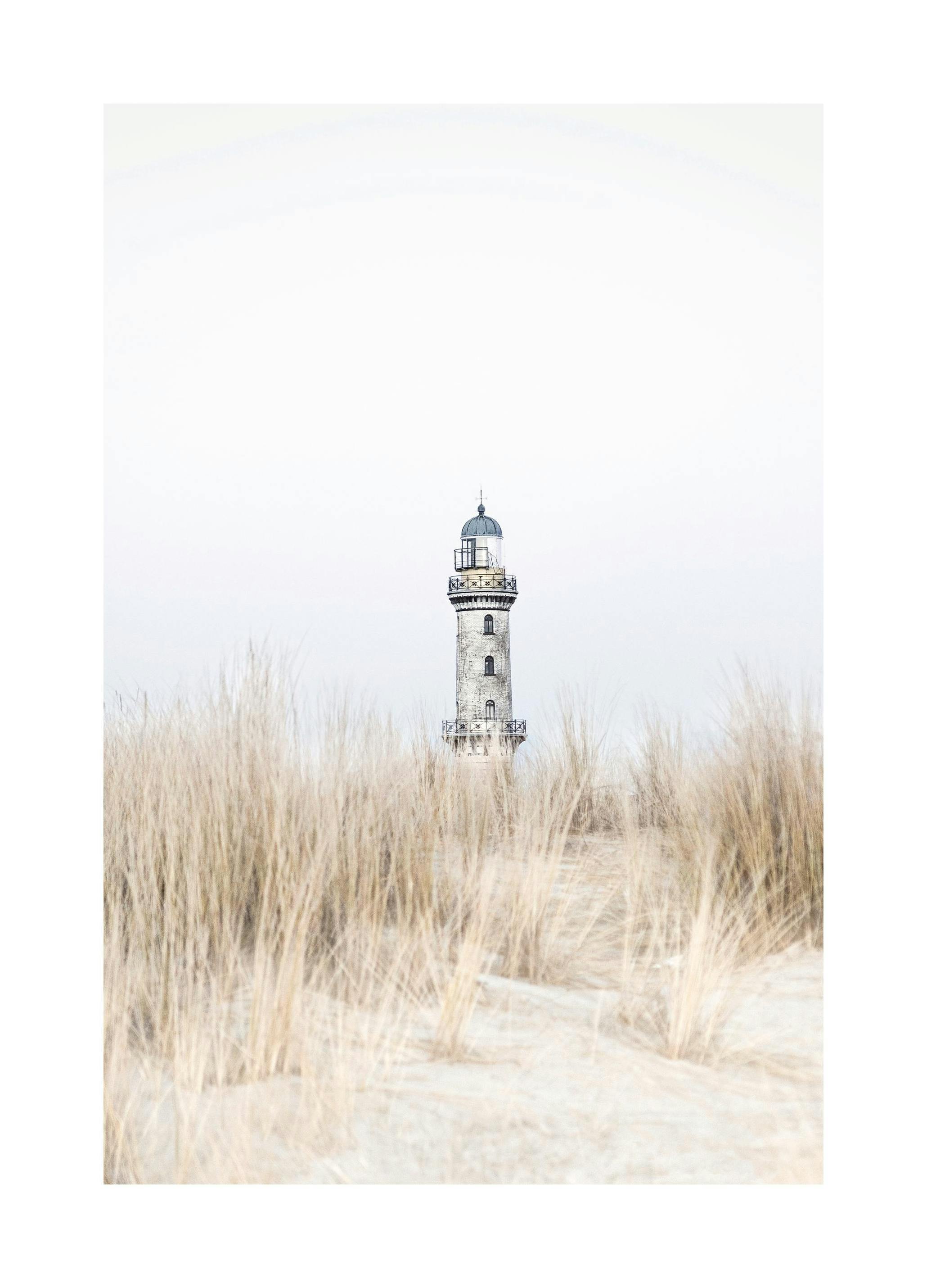 Strand Vuurtoren Poster (30x40 cm) - Poster Store