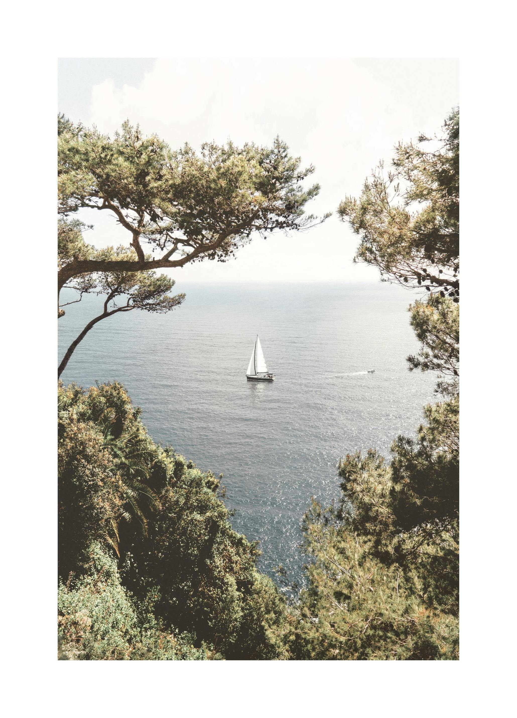 Båt i Toscana Poster (30x40 cm) - Poster Store