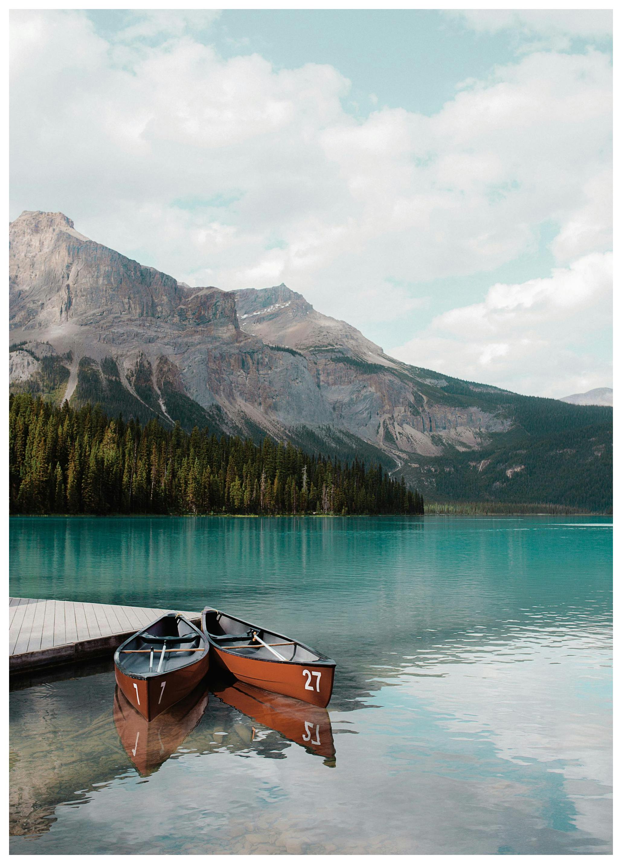 Bateaux sur le lac Louise Poster (30x40 cm) - Poster Store