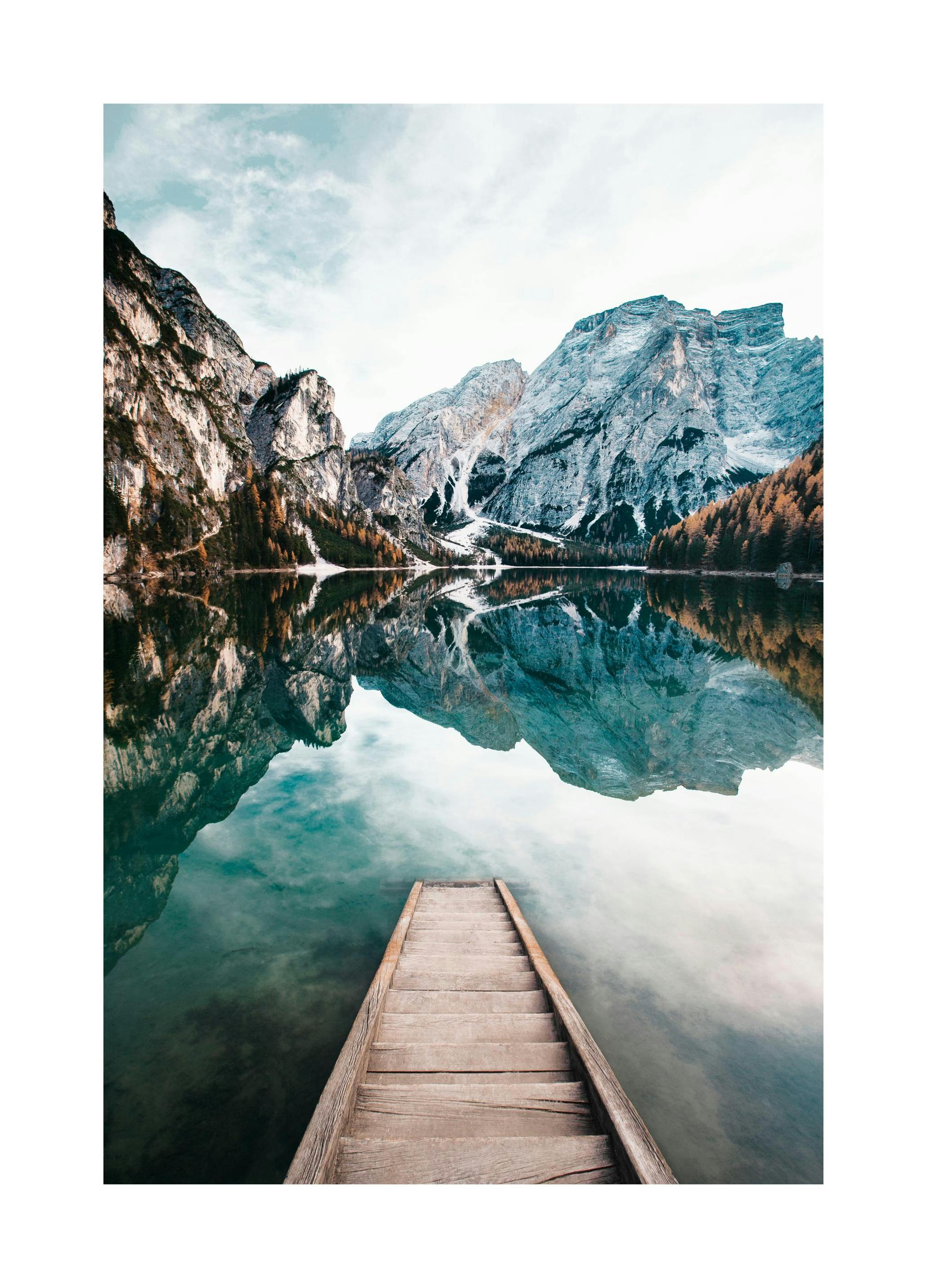 Peaceful Lake Braies (50x70 cm) - Poster Store