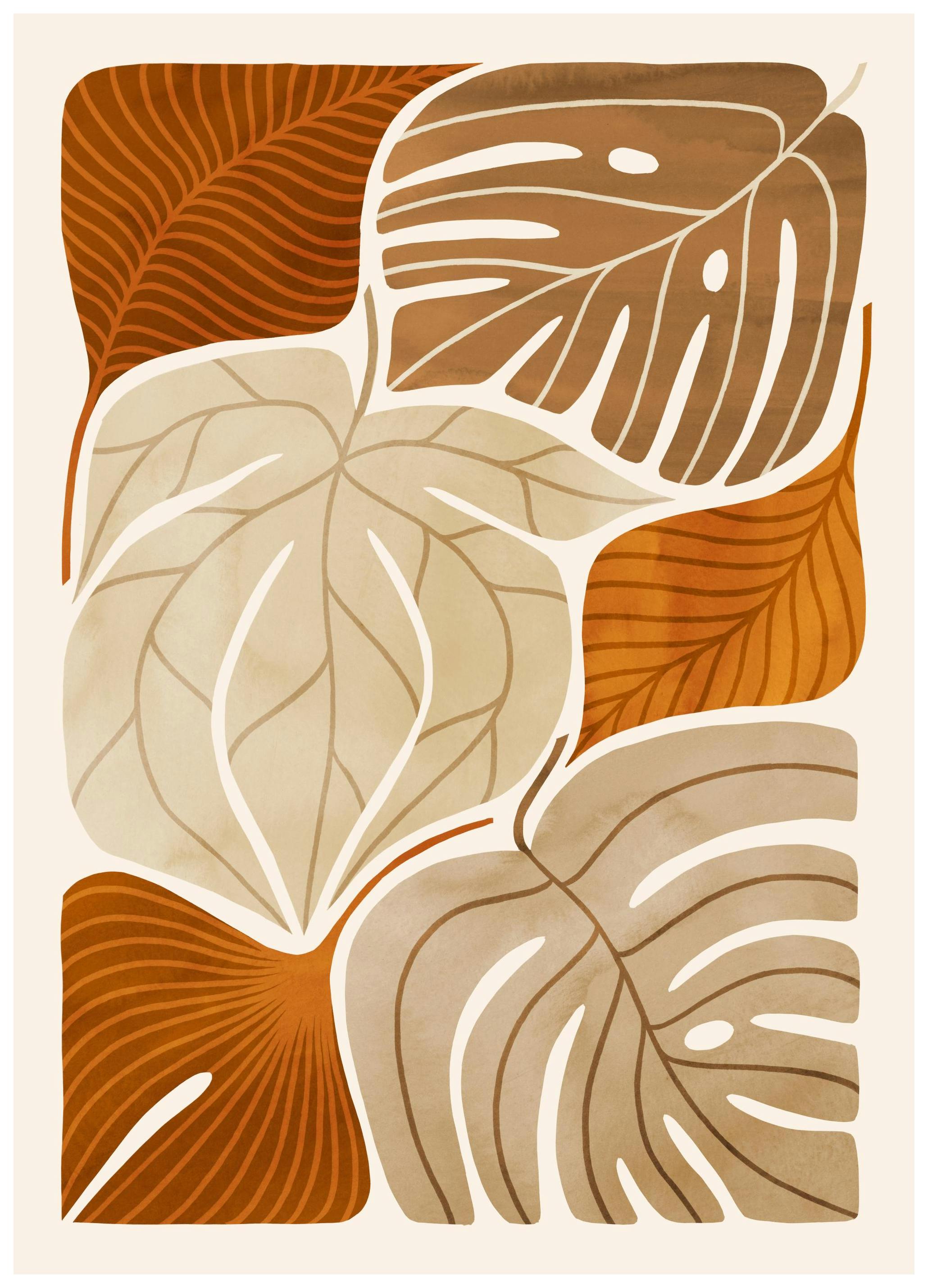 Affiche sur les feuilles chaudes (50x70 cm) - Poster Store