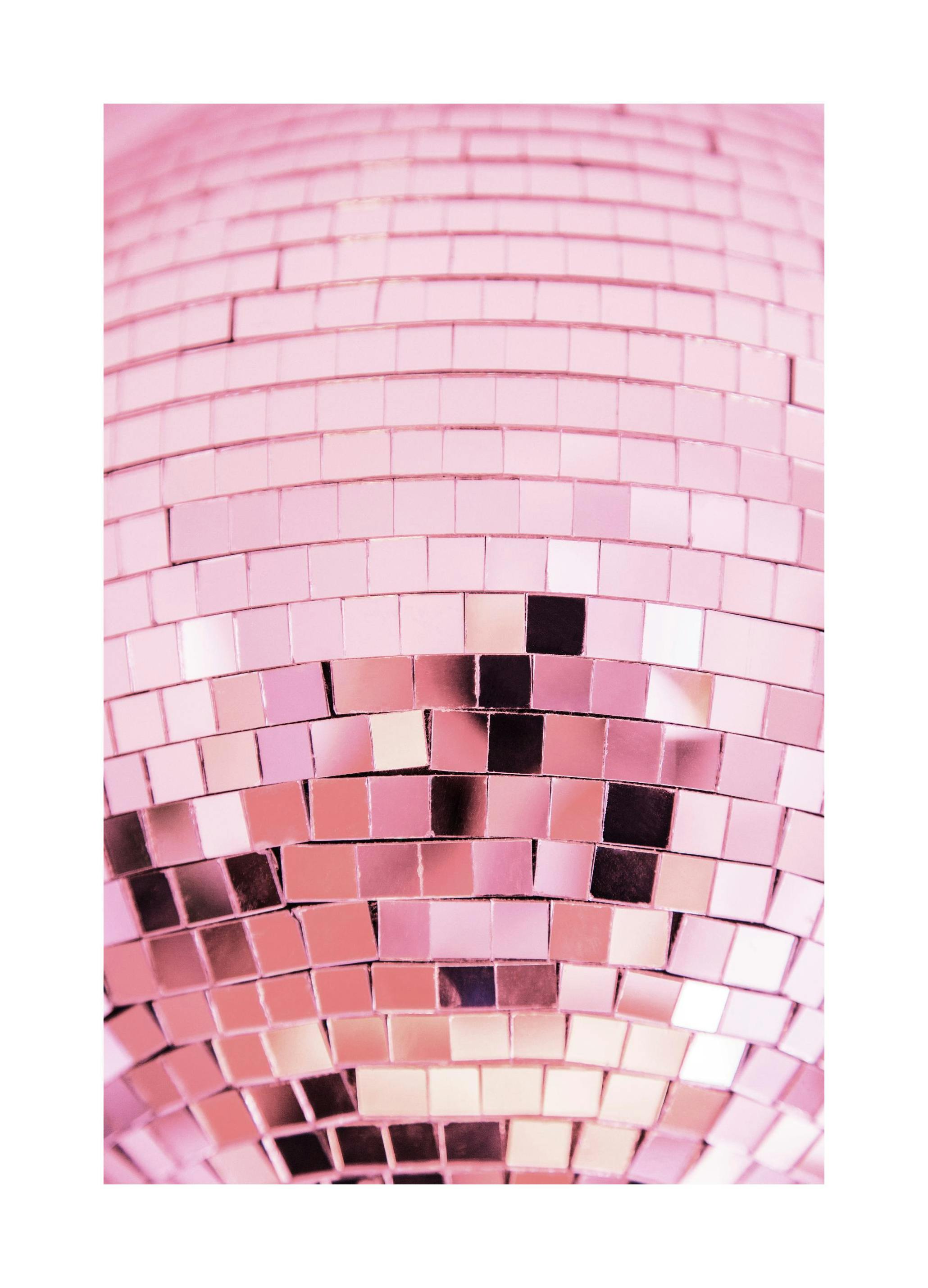 Roze discoposter (50x70 cm) - Poster Store