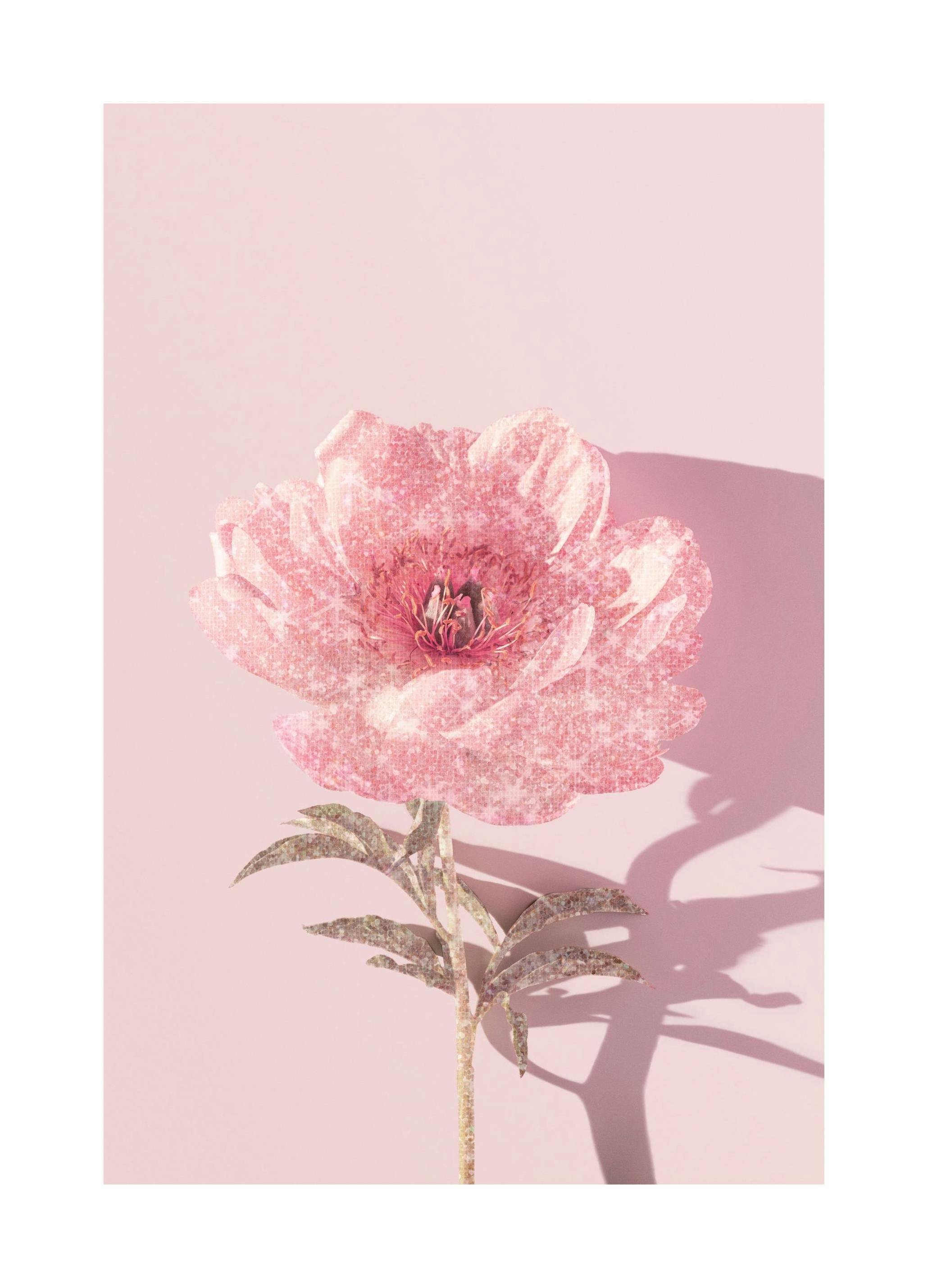 Glitter Peony Poster (21x30 cm) - Poster Store