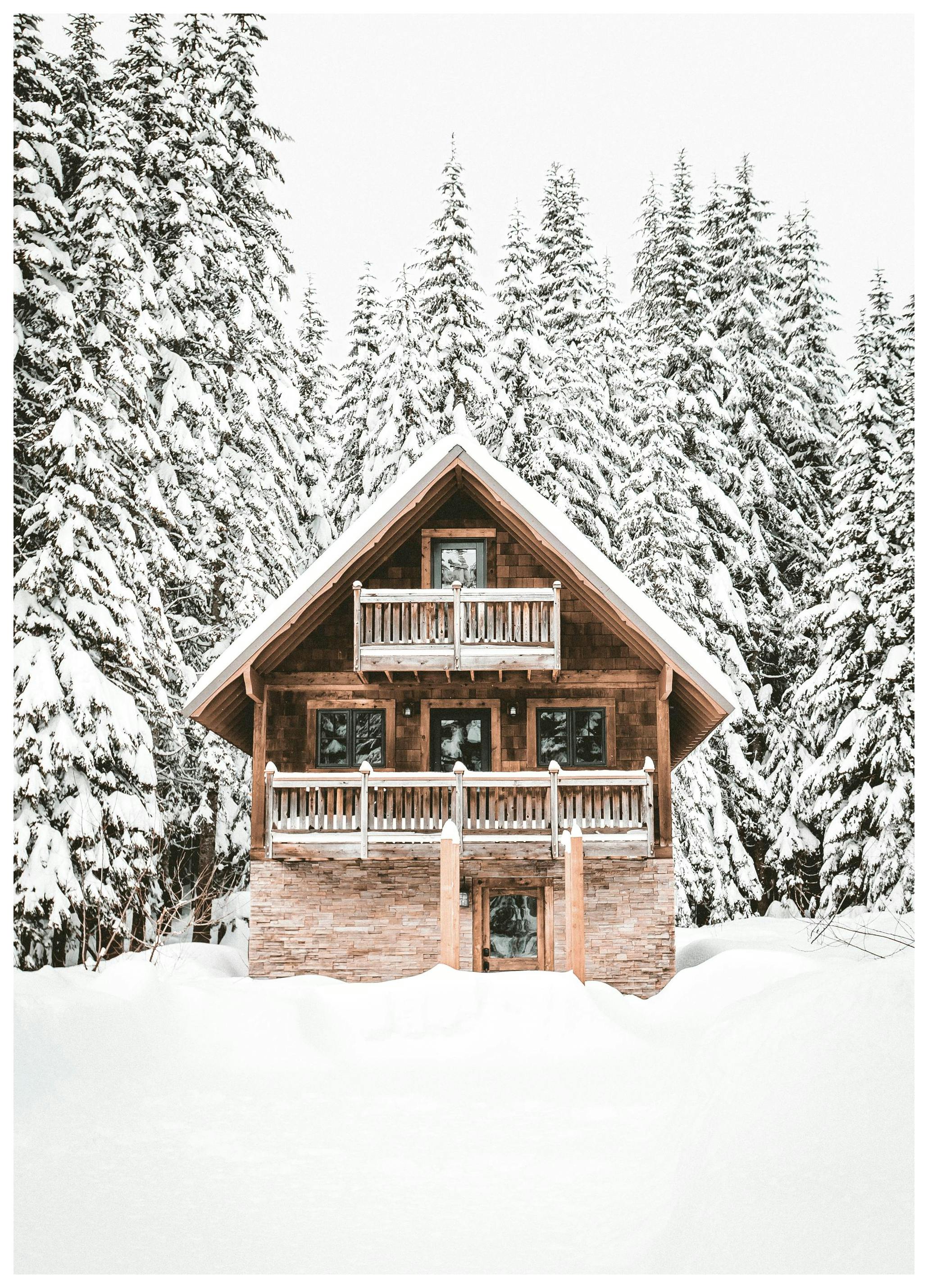 Vakantie hut poster (50x70 cm) - Poster Store