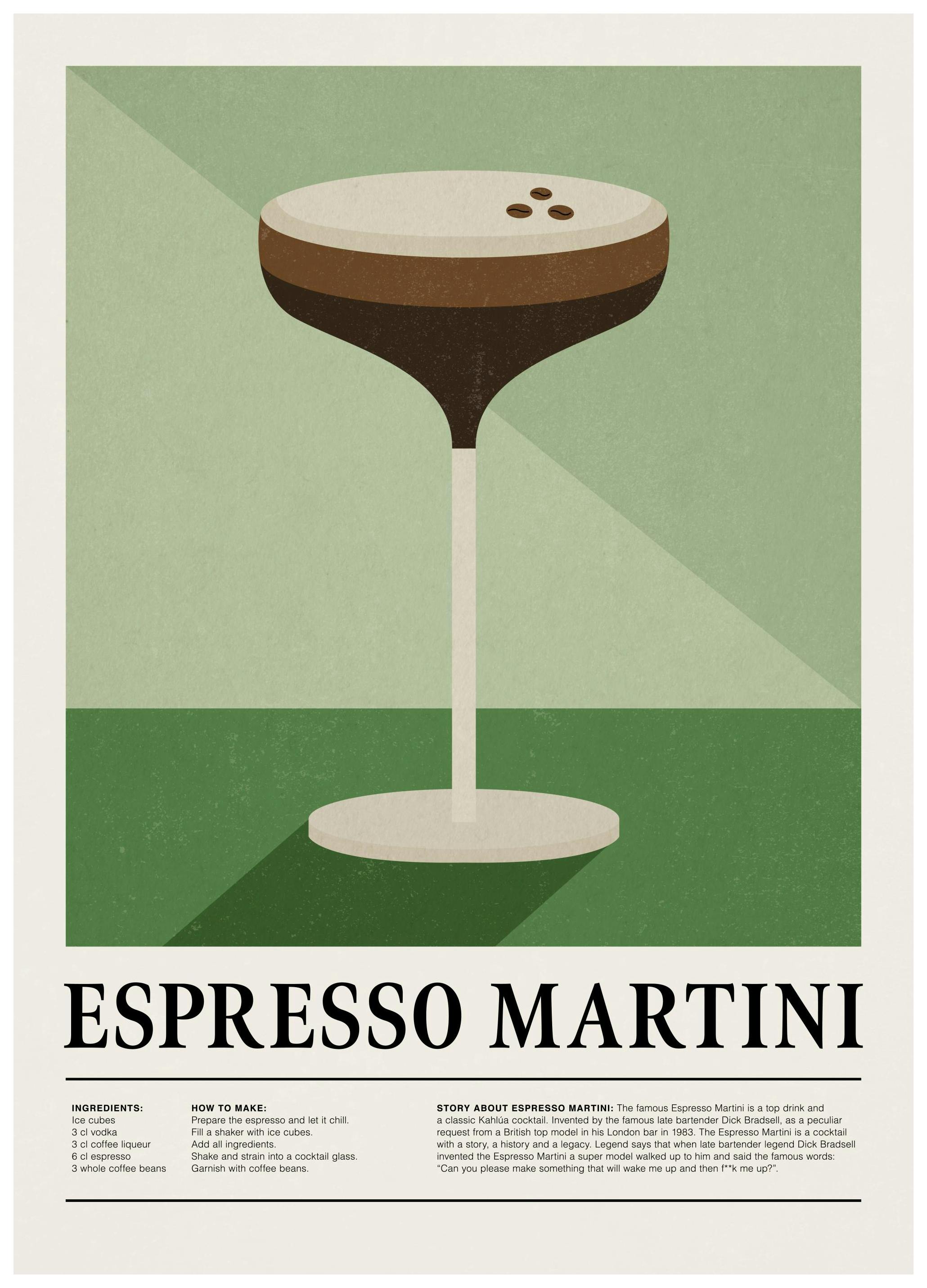 Prints Espresso Martini Poster (30x40 cm) - Poster Store